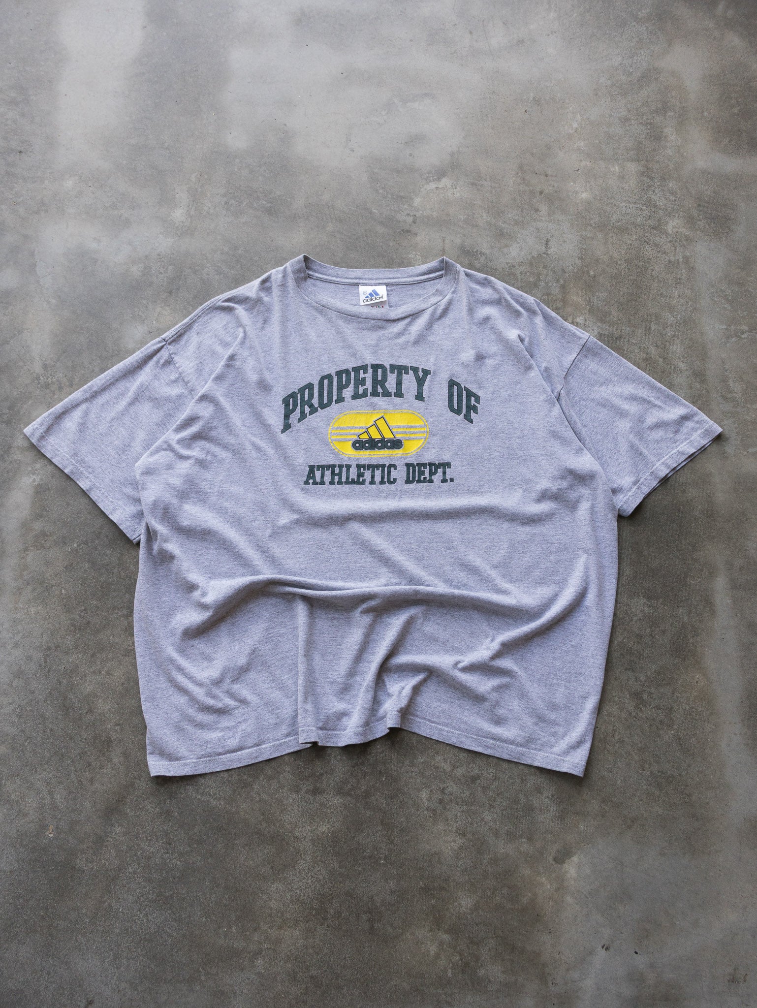 Vintage 90s Grey Adidas Graphic Tee (2XL)