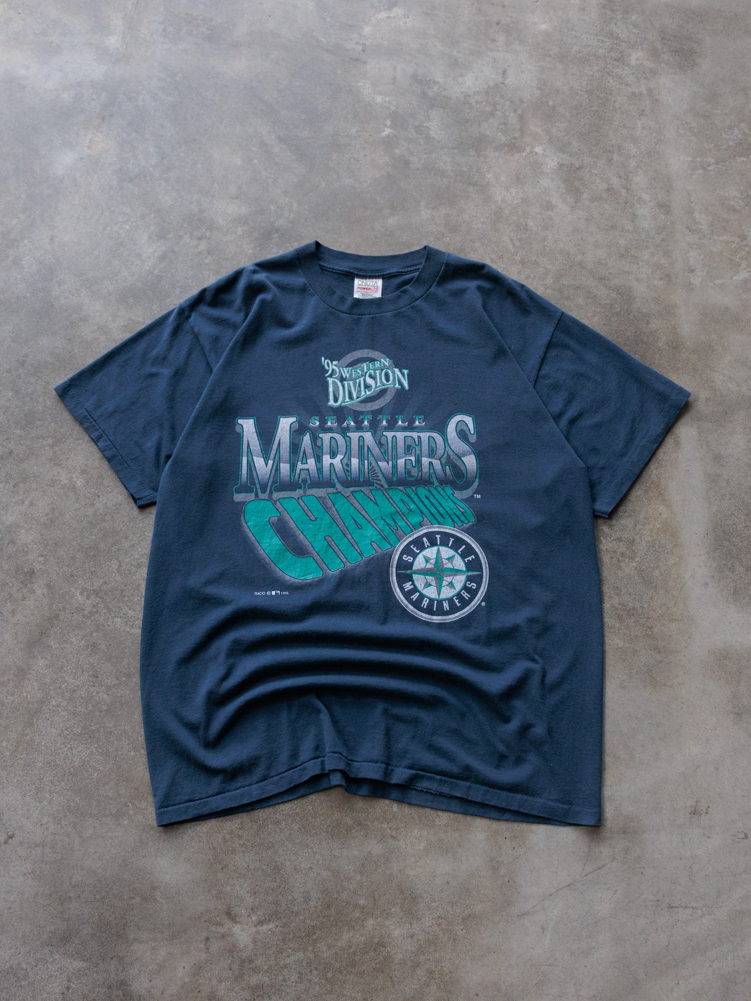 Vintage 1995 Navy Seattle Mariners Tee (XL)