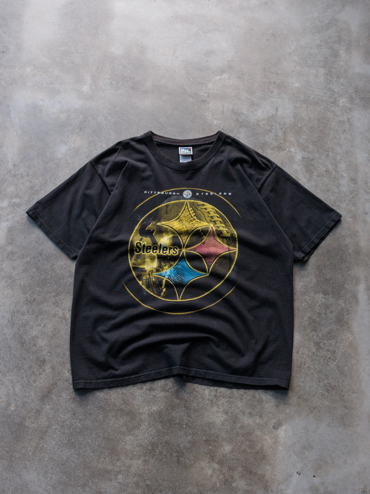 Vintage 90s Black Pittsburgh Steelers Tee (XL)