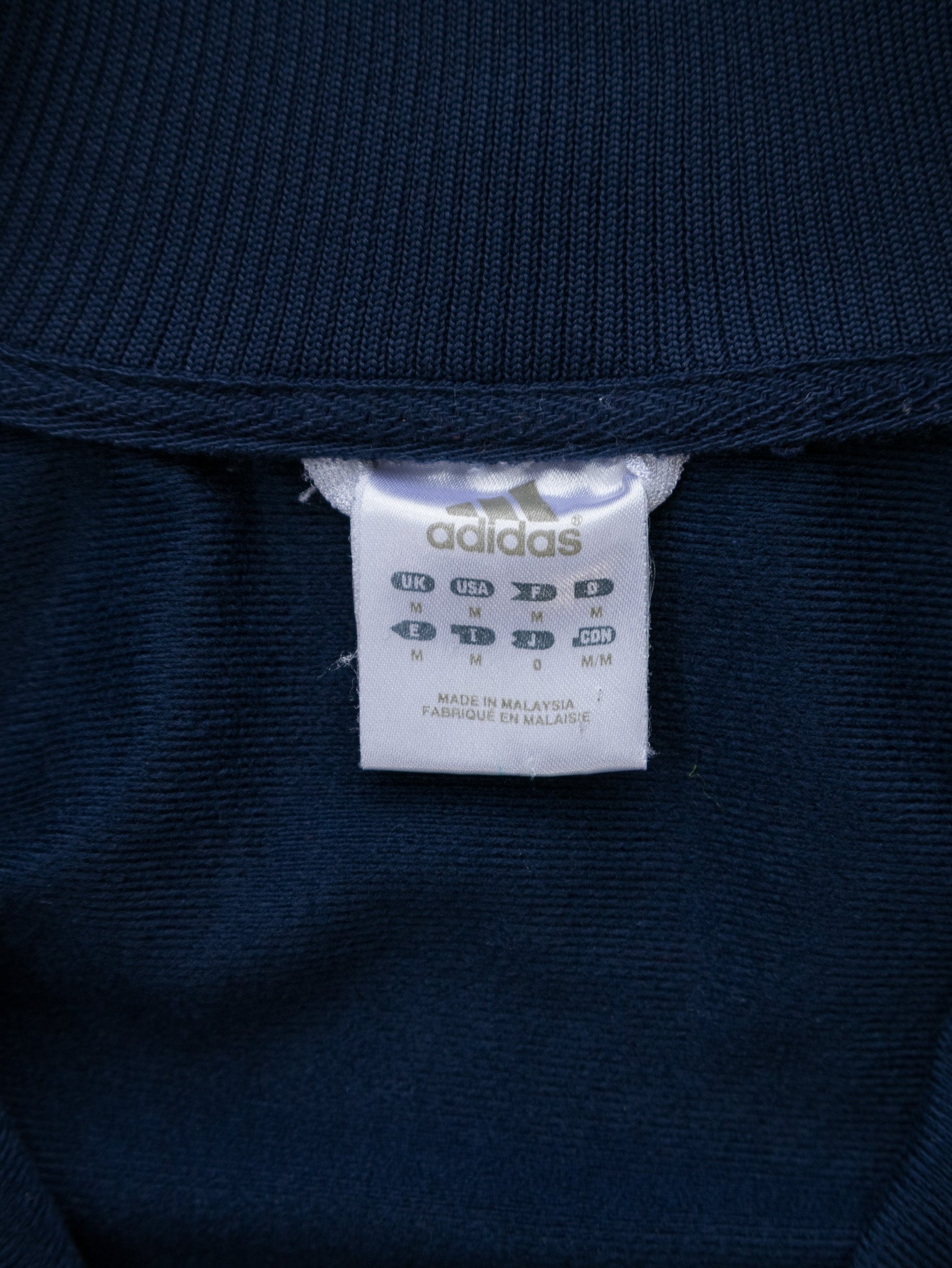 Vintage Navy Adidas 3-Stripe Track Jacket (M)