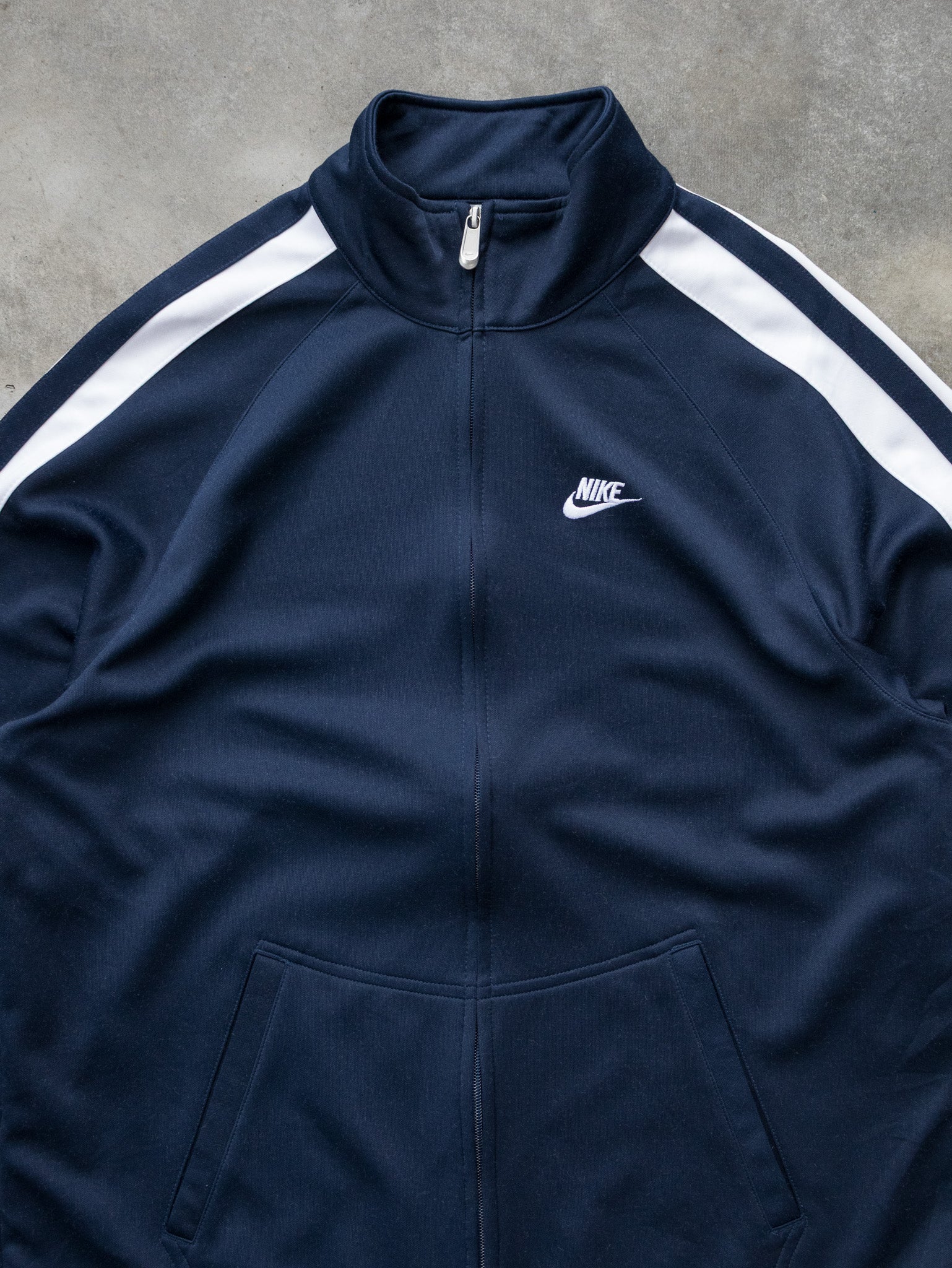 Vintage Navy Nike Track Jacket (2XL)