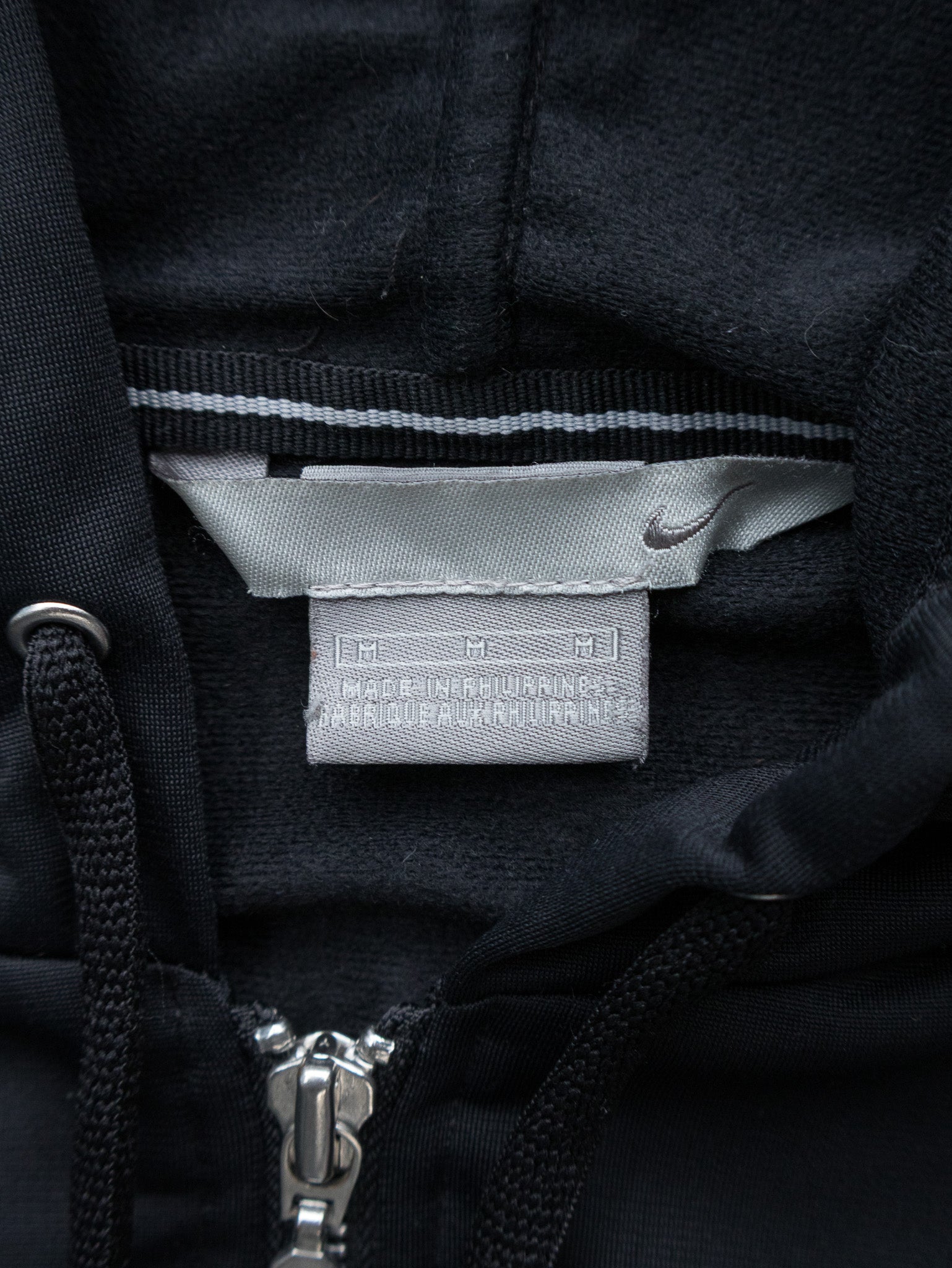 Vintage Black Nike Zip Hoodie (M)