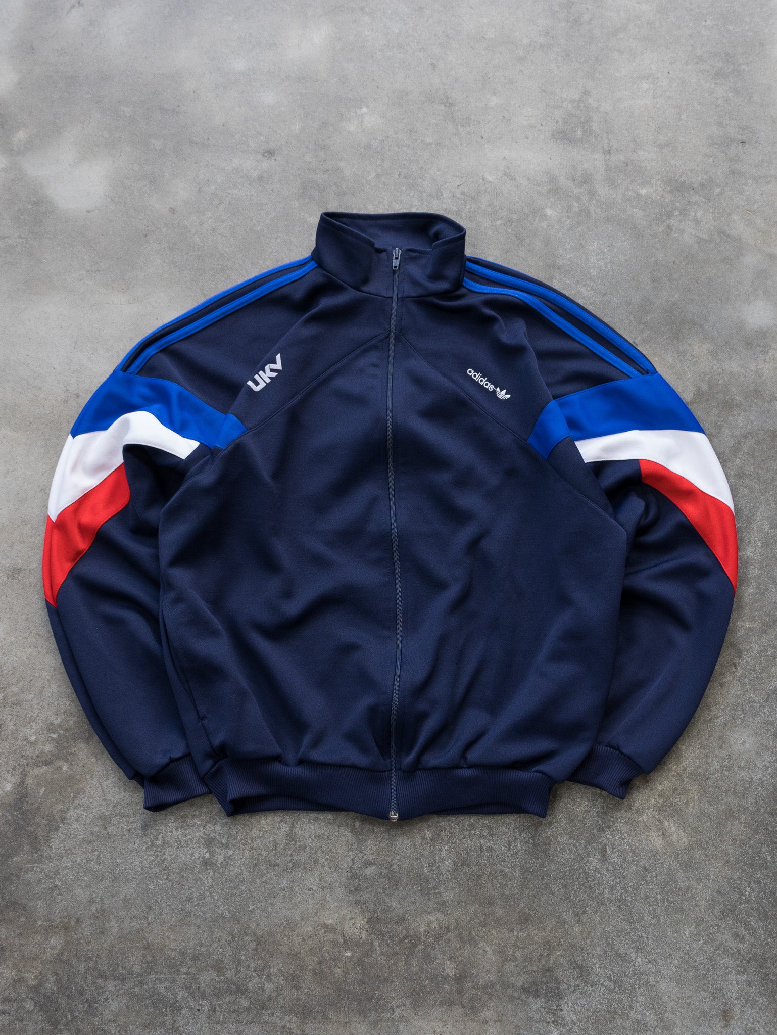 Vintage Adidas 3-Stripe UKV Track Jacket (L)