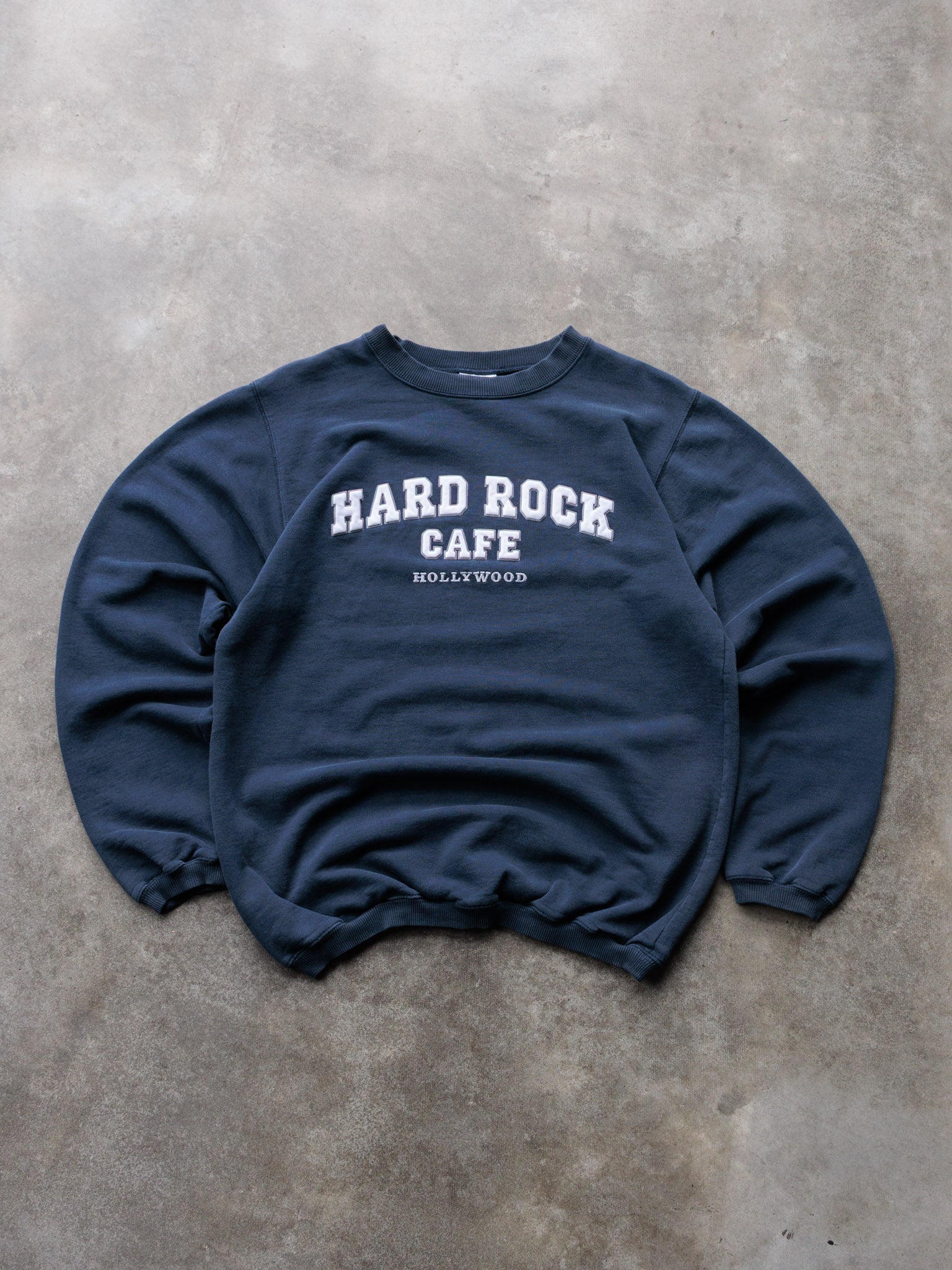 Vintage Navy Hard Rock Cafe Hollywood Sweatshirt (L)