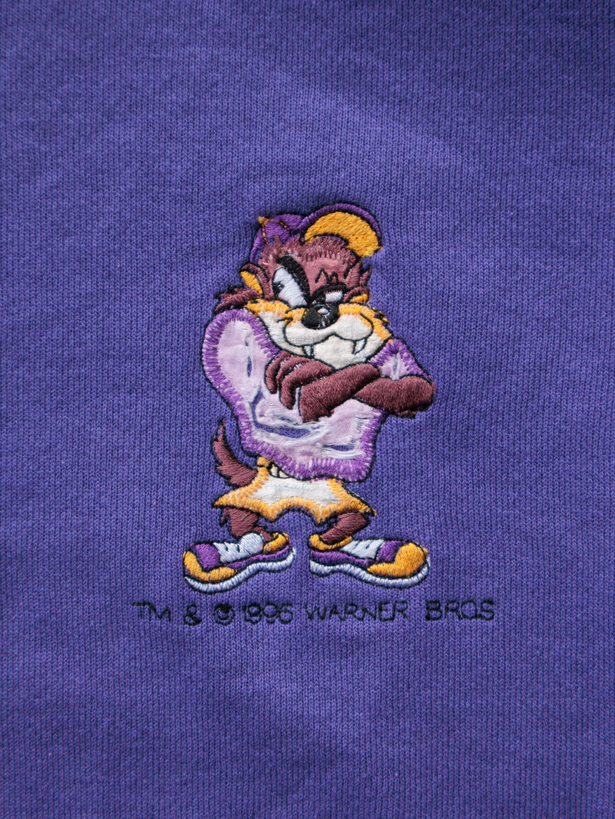 Vintage 90s Purple Looney Tunes Taz Sweatshirt (L)