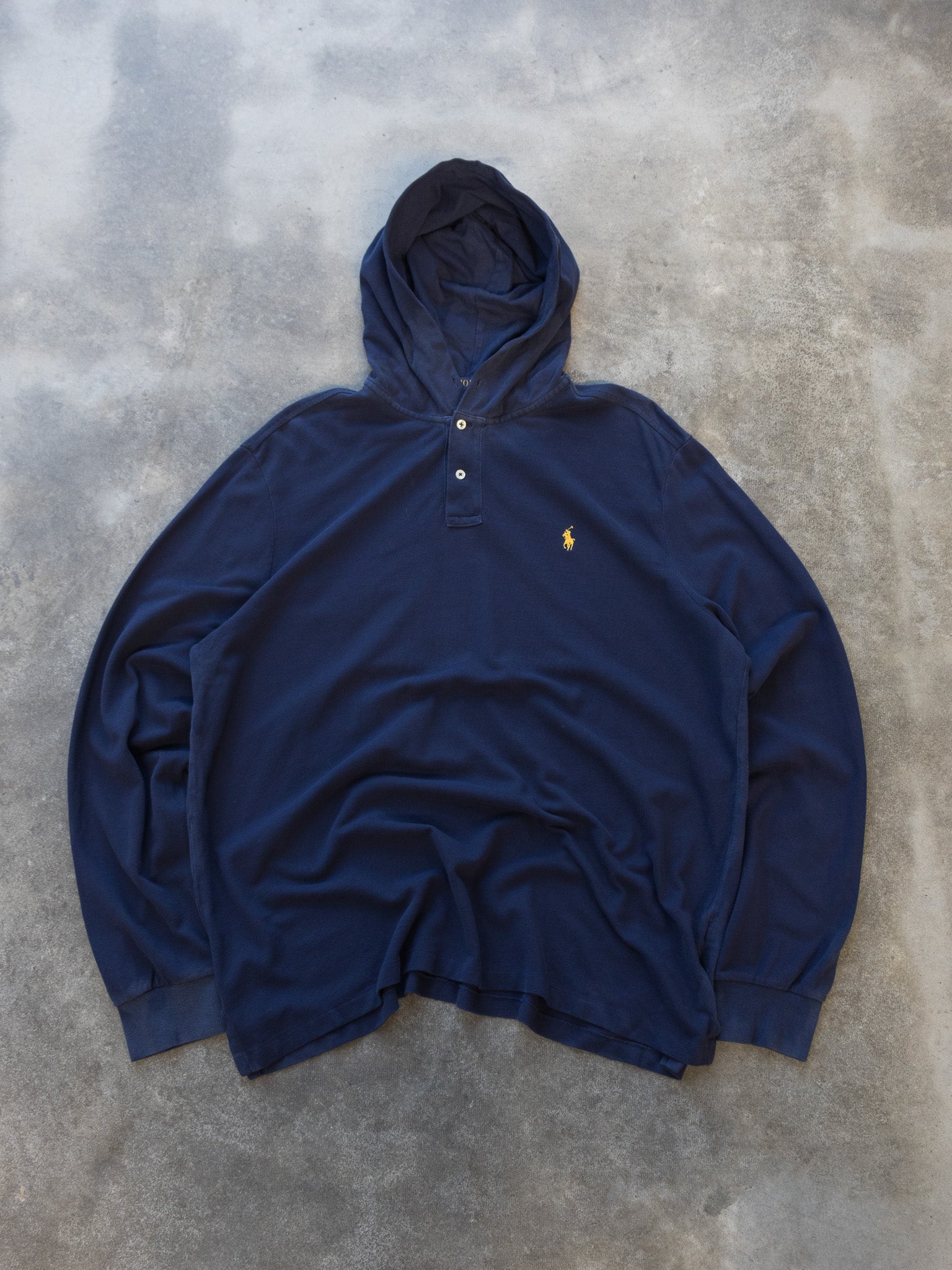 Vintage Navy Ralph Lauren Hooded Polo (XL)