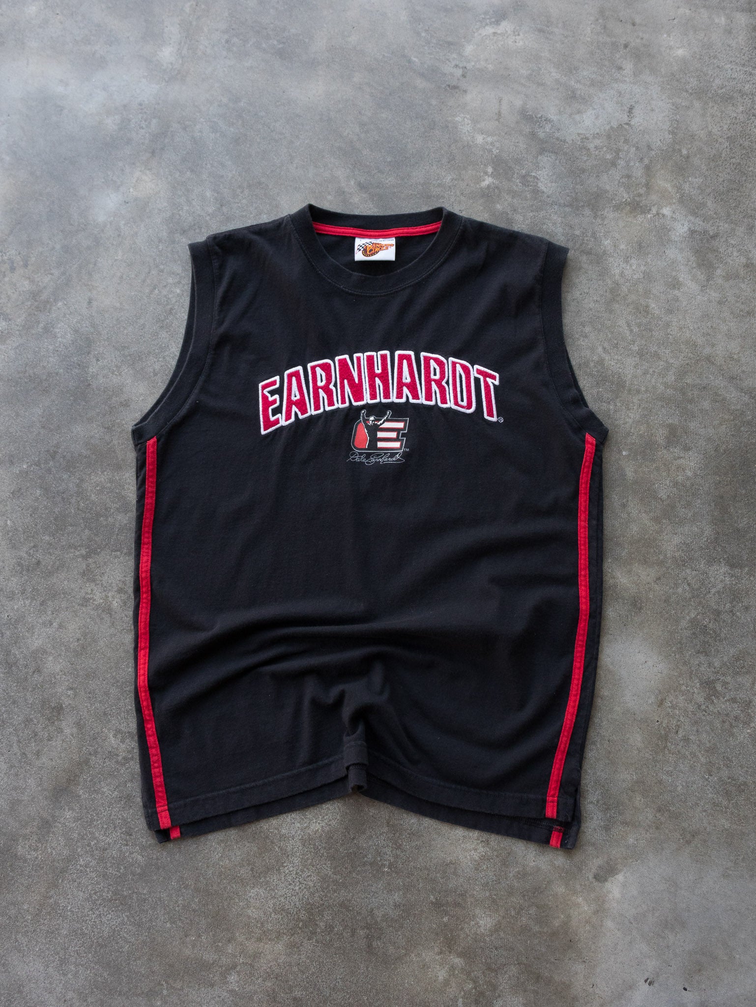 Vintage 00s Black Dale Earnhardt NASCAR Tank (L)