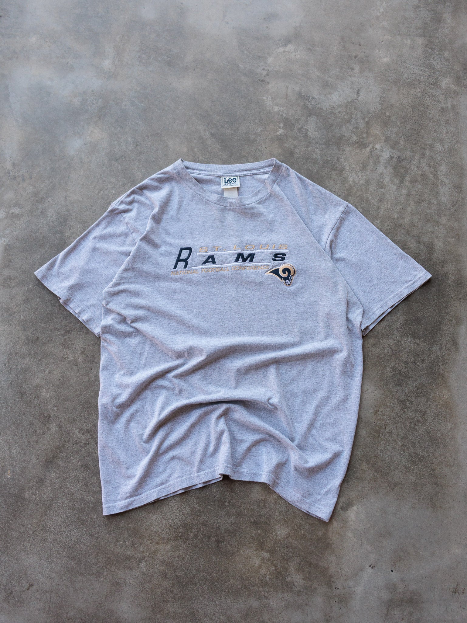 Vintage 90s Grey Lee Sport St. Louis Rams NFL Tee (L)