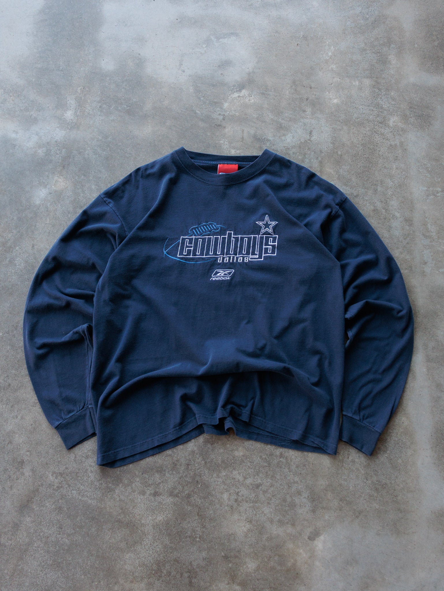Vintage 00s Navy Reebok Dallas Cowboys Long Sleeve (L)