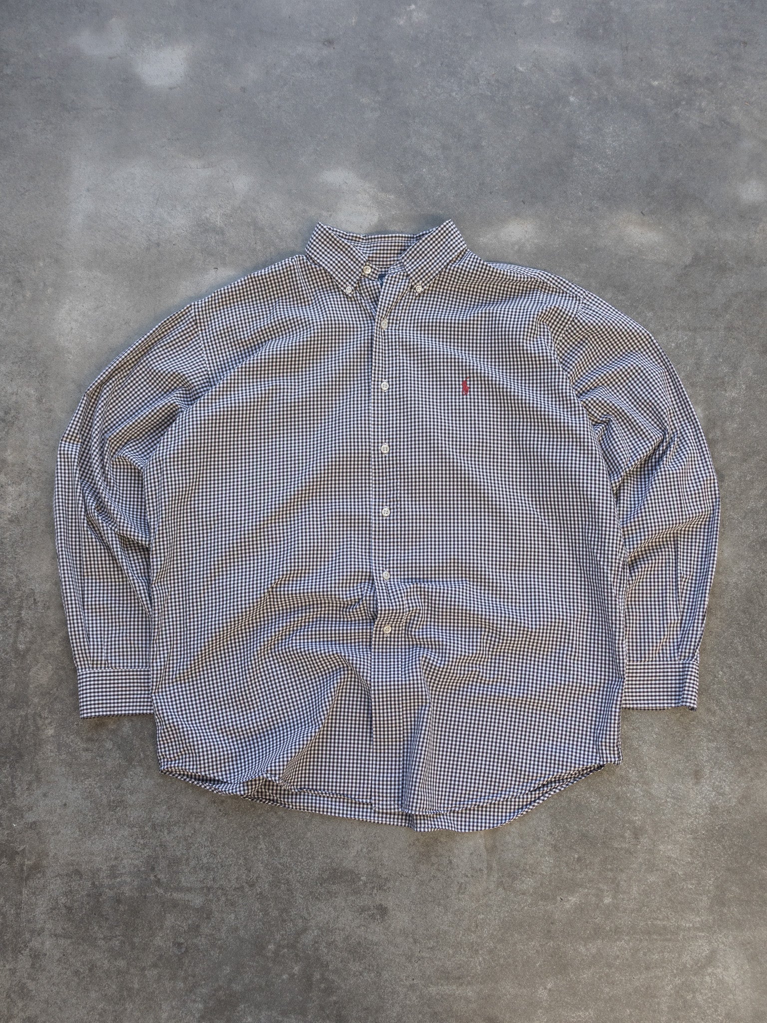 Vintage Black Check Ralph Lauren Shirt (L)