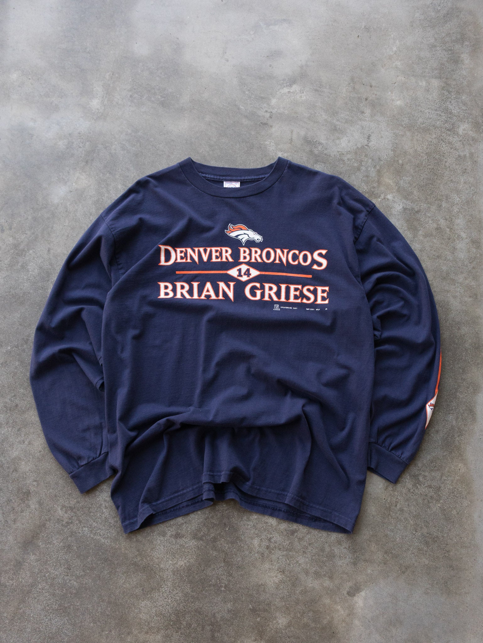 Vintage 2001 Navy Denver Broncos Brian Griese Long Sleeve (XL)