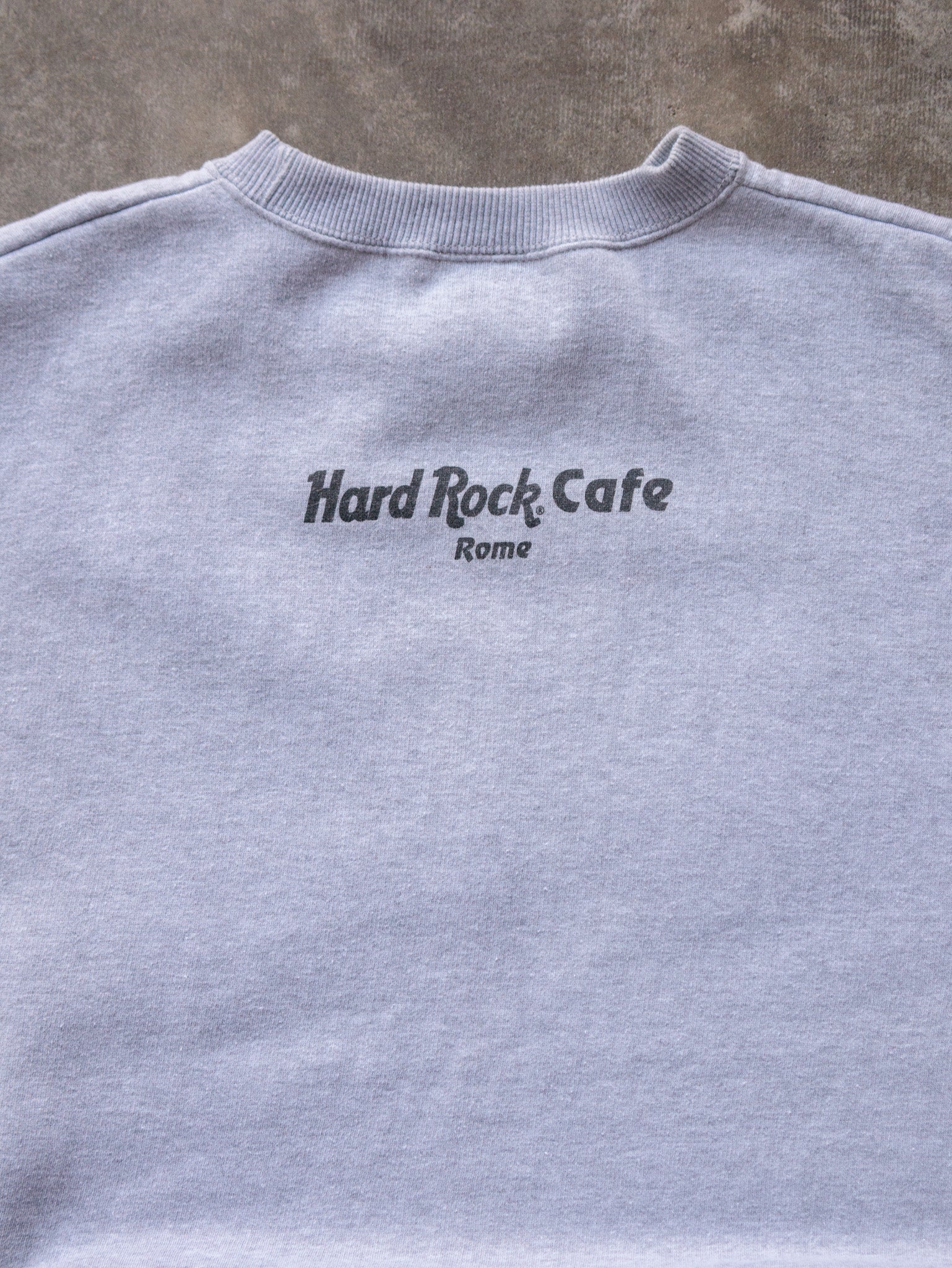 Vintage Grey Hard Rock Cafe Rome Sweatshirt (XL)