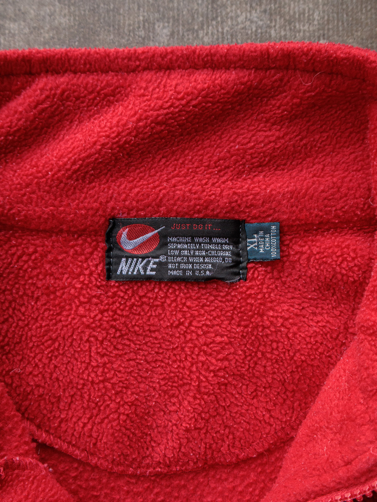 Vintage 90s Red Nike Fleece Quarter Zip (XL)