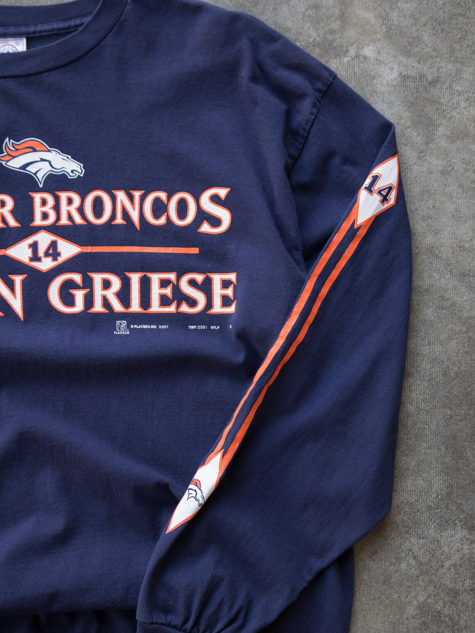Vintage 2001 Navy Denver Broncos Brian Griese Long Sleeve (XL)