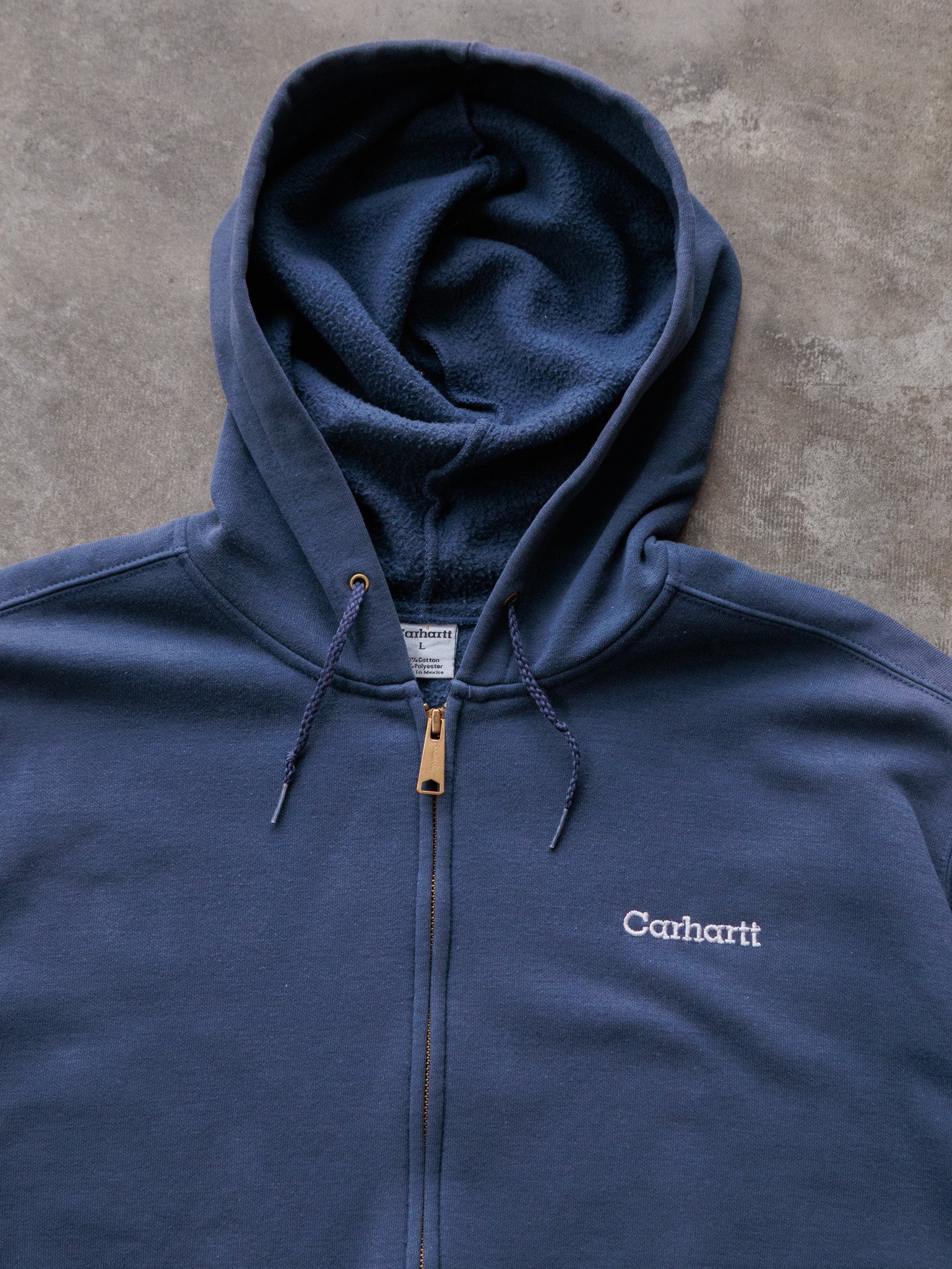Vintage Navy Carhartt Full Zip Hoodie (L)