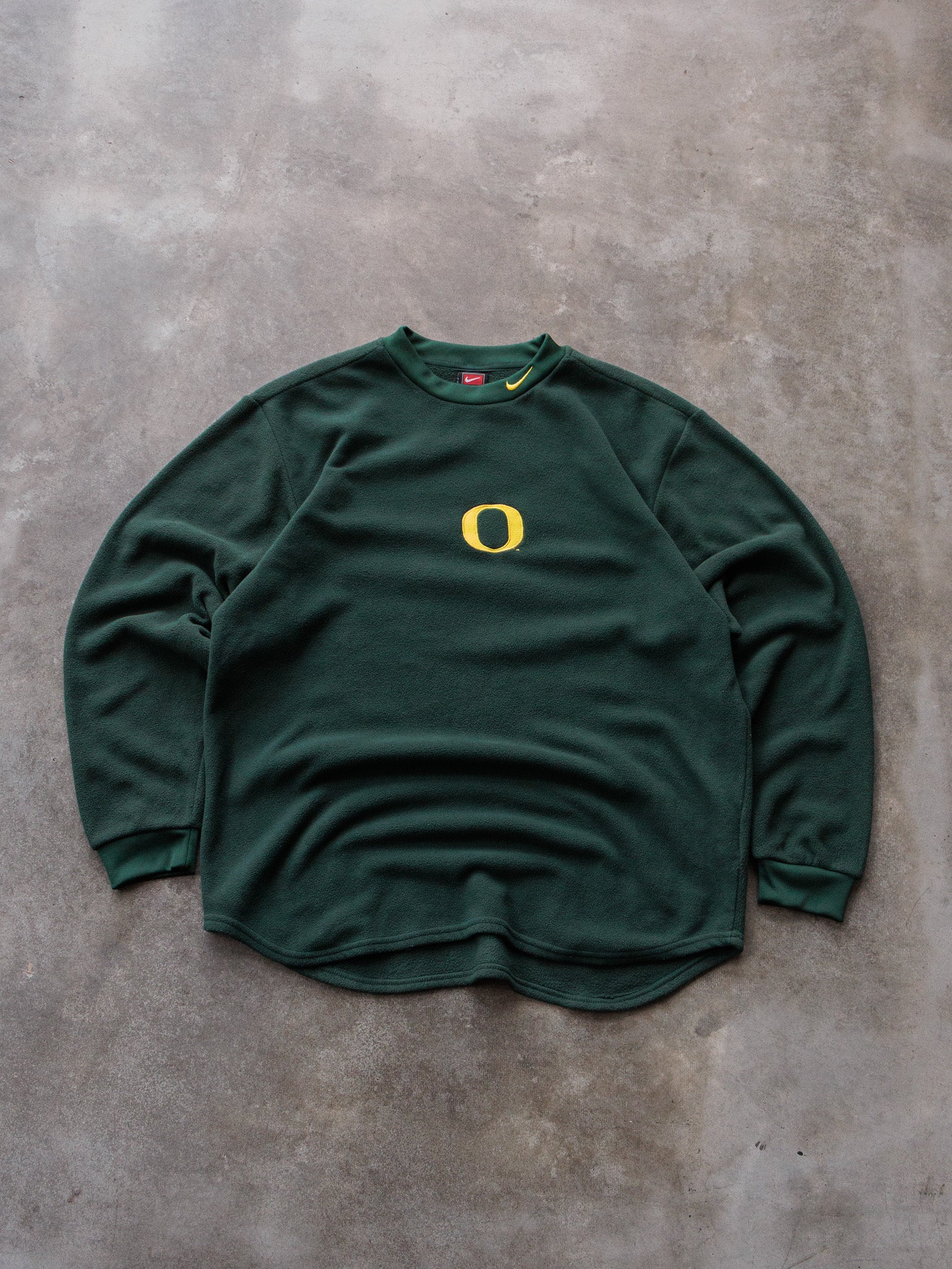 Vintage 90s Green Nike Oregon Ducks Fleece Sweatshirt (M)