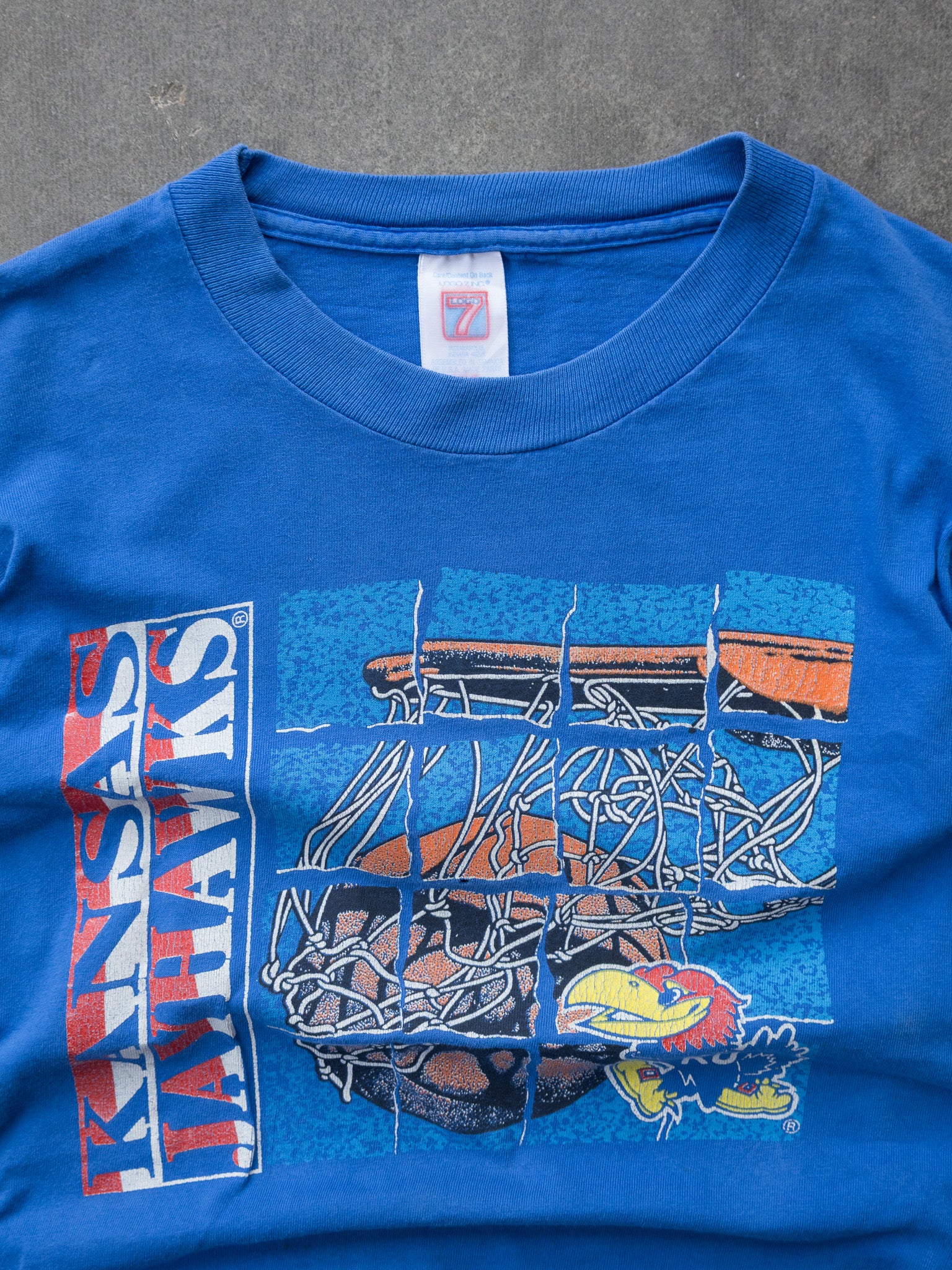 Vintage Kansas Jayhawks Basketball Tee (L)