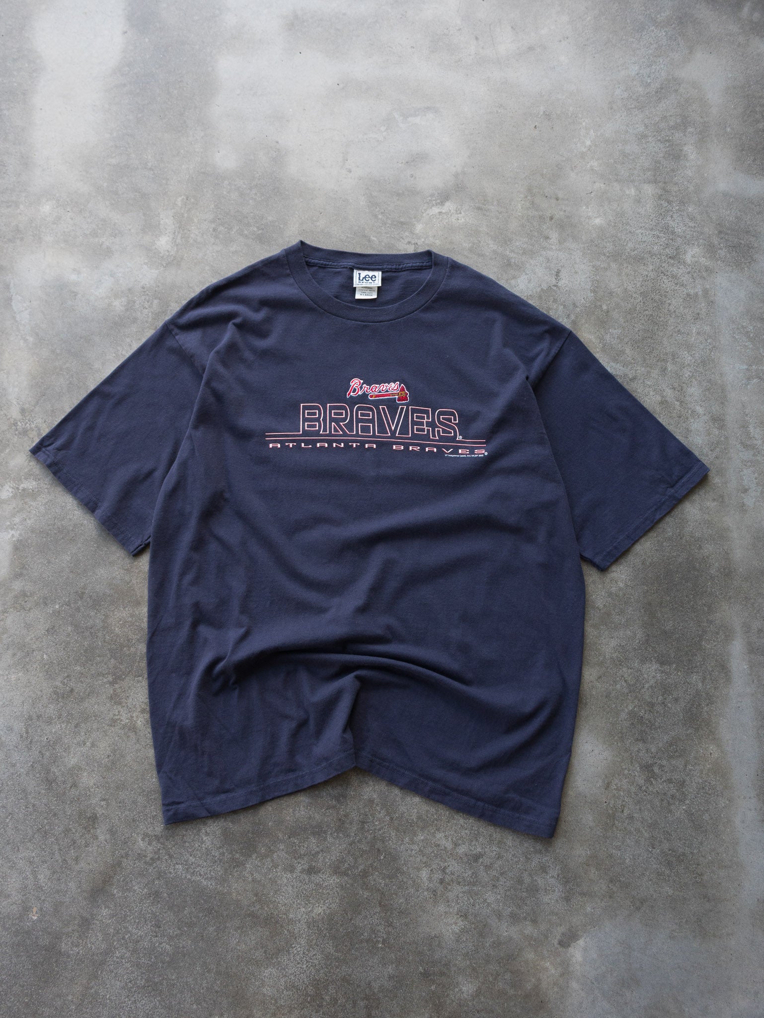 Vintage 2002 Navy Atlanta Braves Tee (XL)