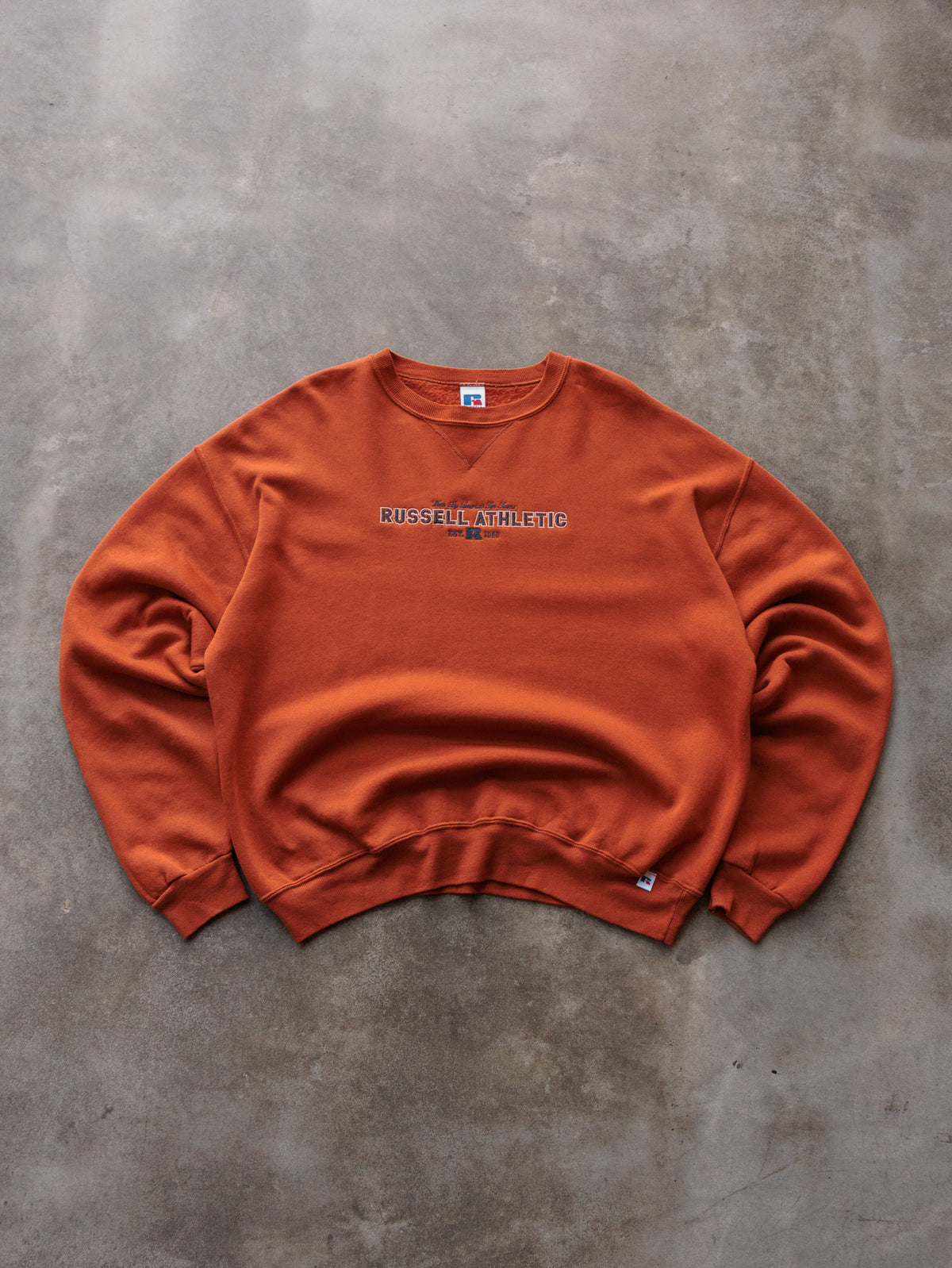 Vintage Orange Russell Athletic Sweatshirt (XL)