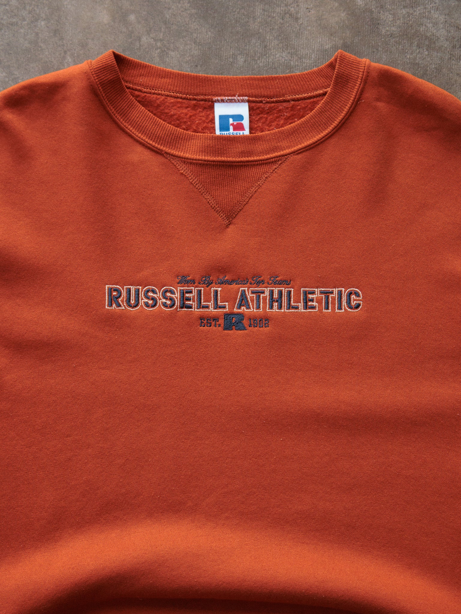 Vintage Orange Russell Athletic Sweatshirt (XL)