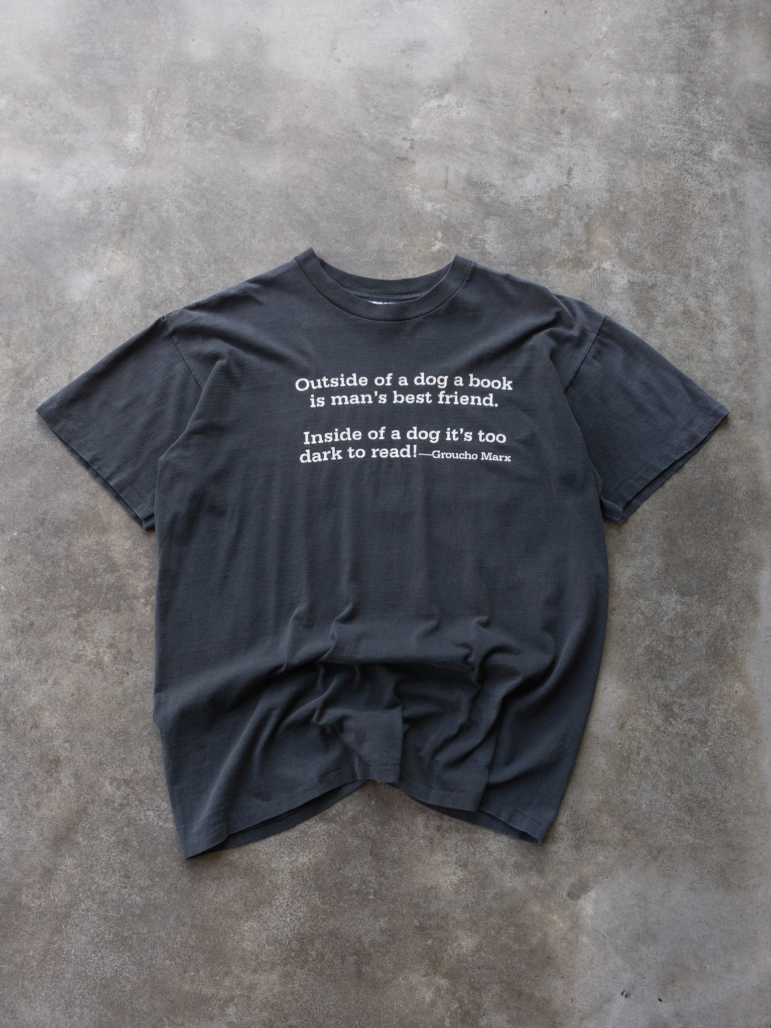 Vintage Faded Black Groucho Marx Quote Tee (XL)