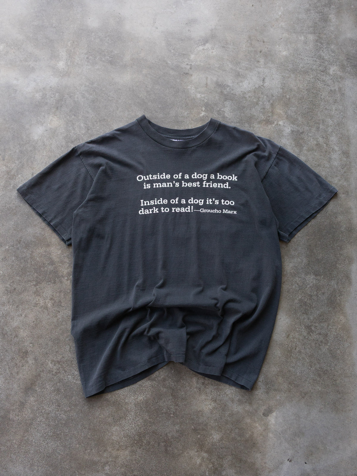 Vintage Faded Black Groucho Marx Quote Tee (XL)