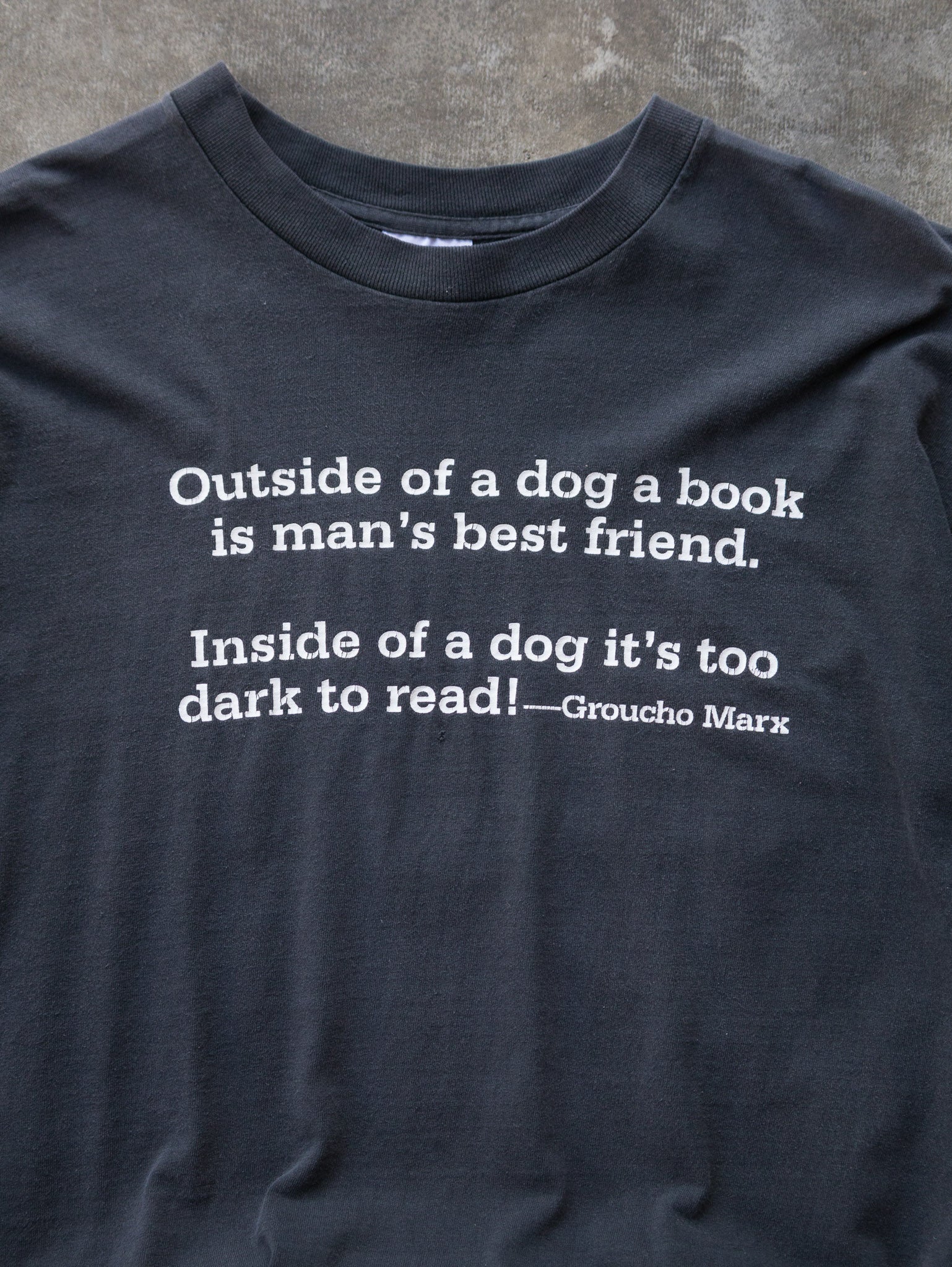 Vintage Faded Black Groucho Marx Quote Tee (XL)
