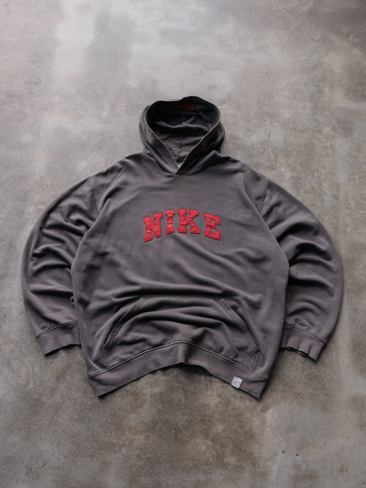 Vintage Grey Nike Hoodie (2XL)