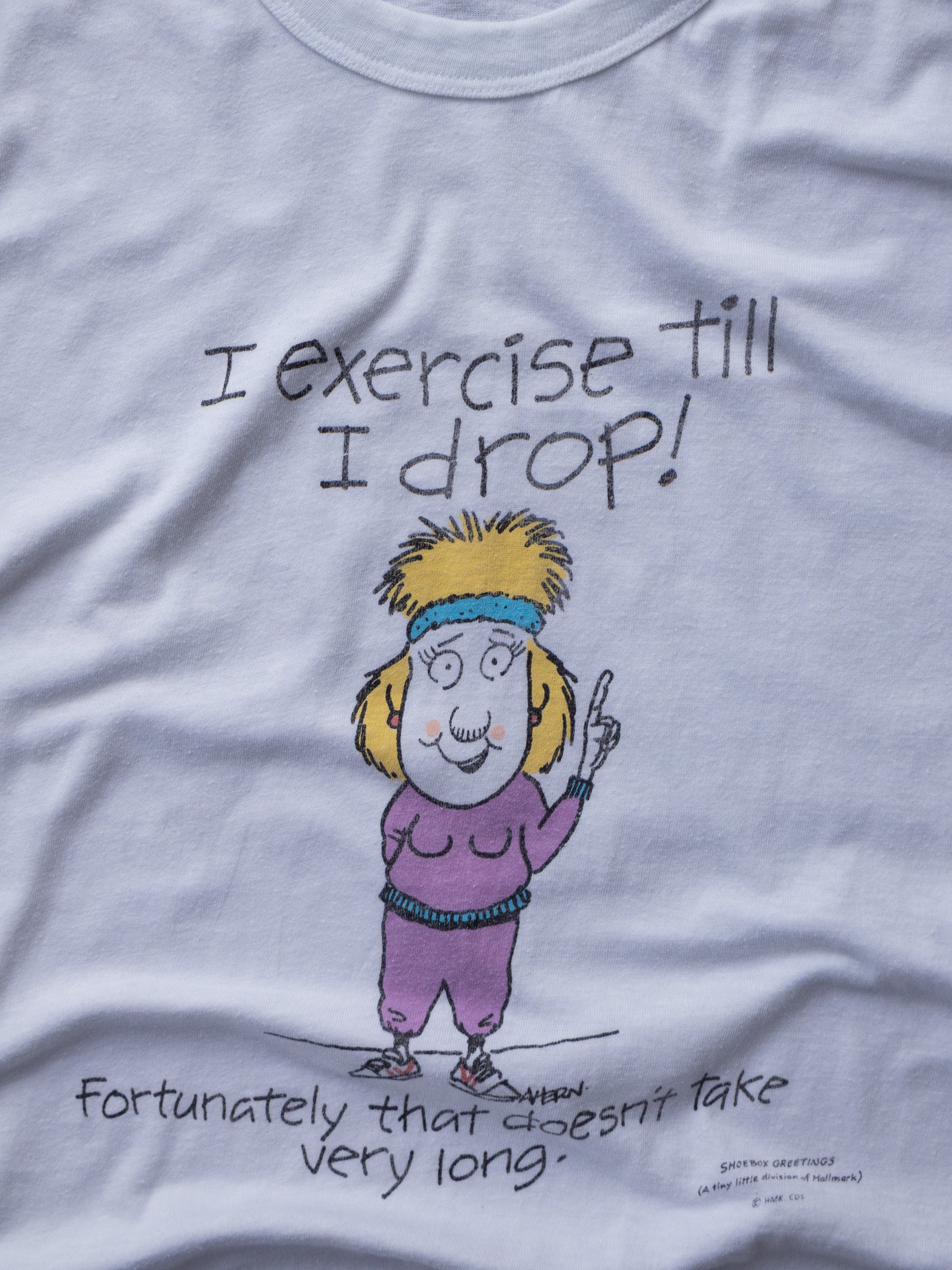 Vintage I Exercise Till I Drop Tee (XL)