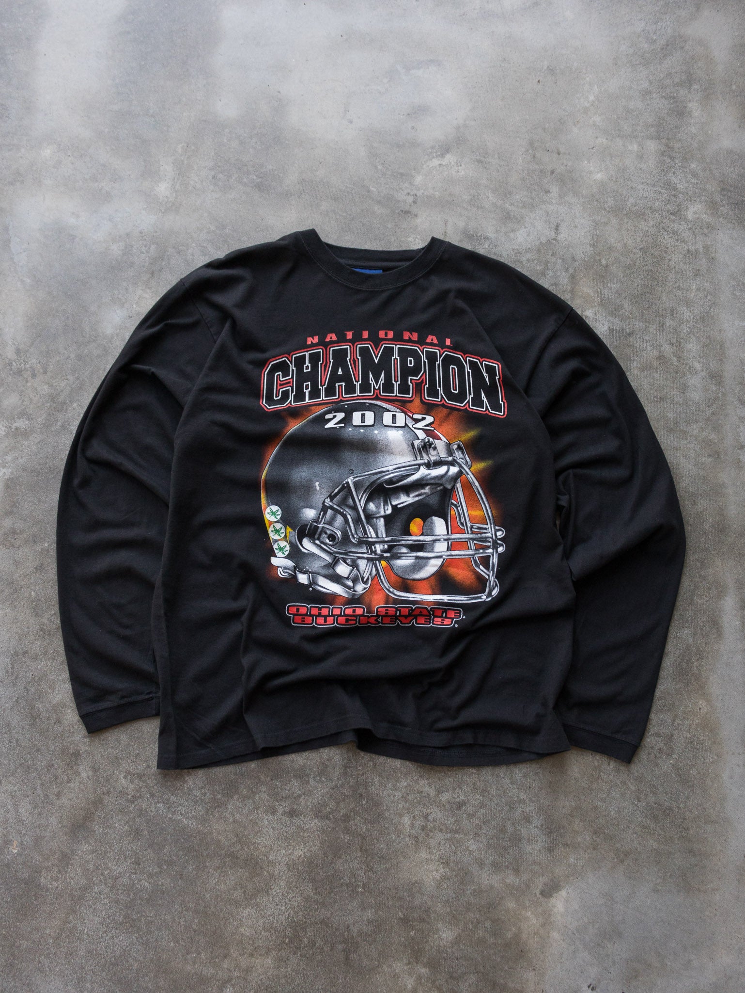 Vintage 2002 Black Ohio State Buckeyes Champs Long Sleeve (XL)