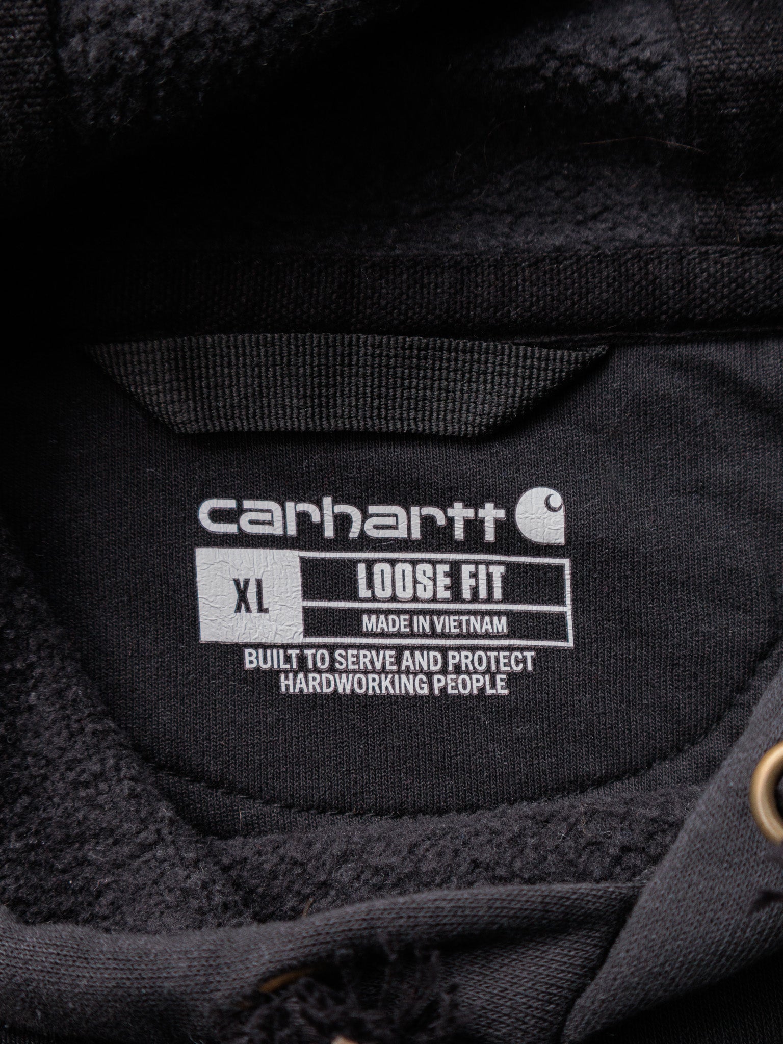 Vintage Black Carhartt Hoodie (XL)