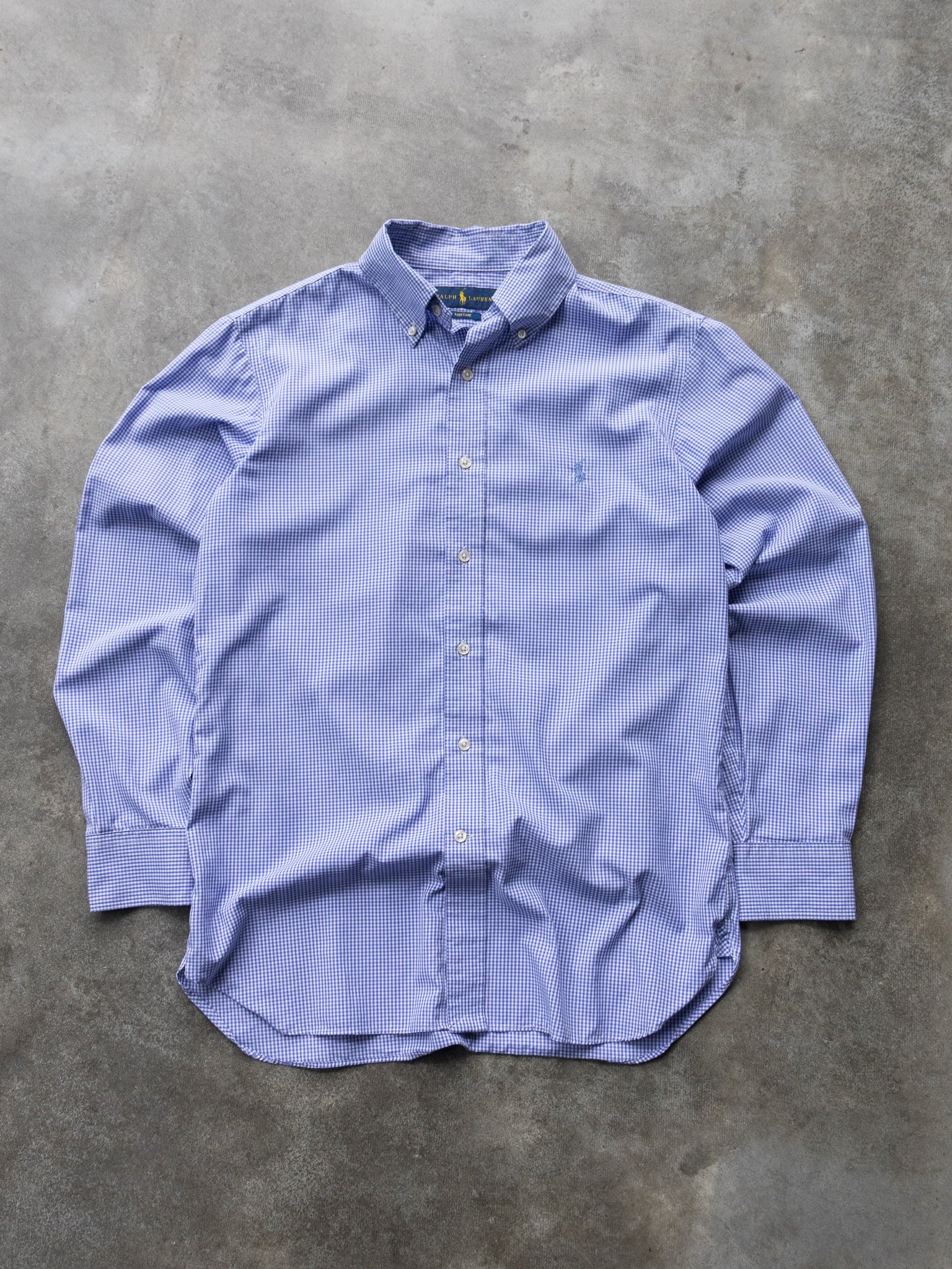 Vintage Blue & White Ralph Lauren Gingham Check Shirt (M)