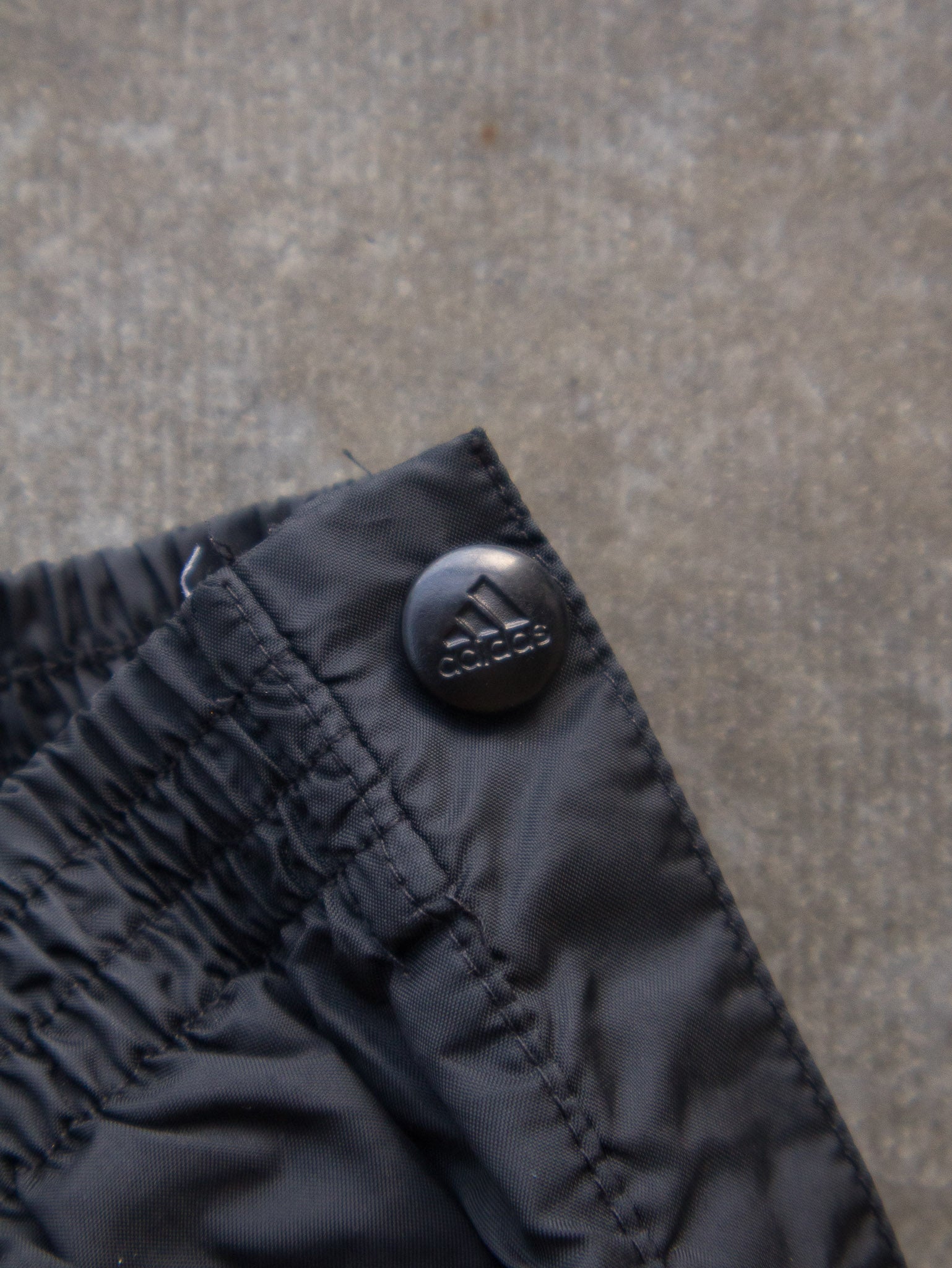 Vintage 90s Black Adidas Tear-Away Track Pants (S)