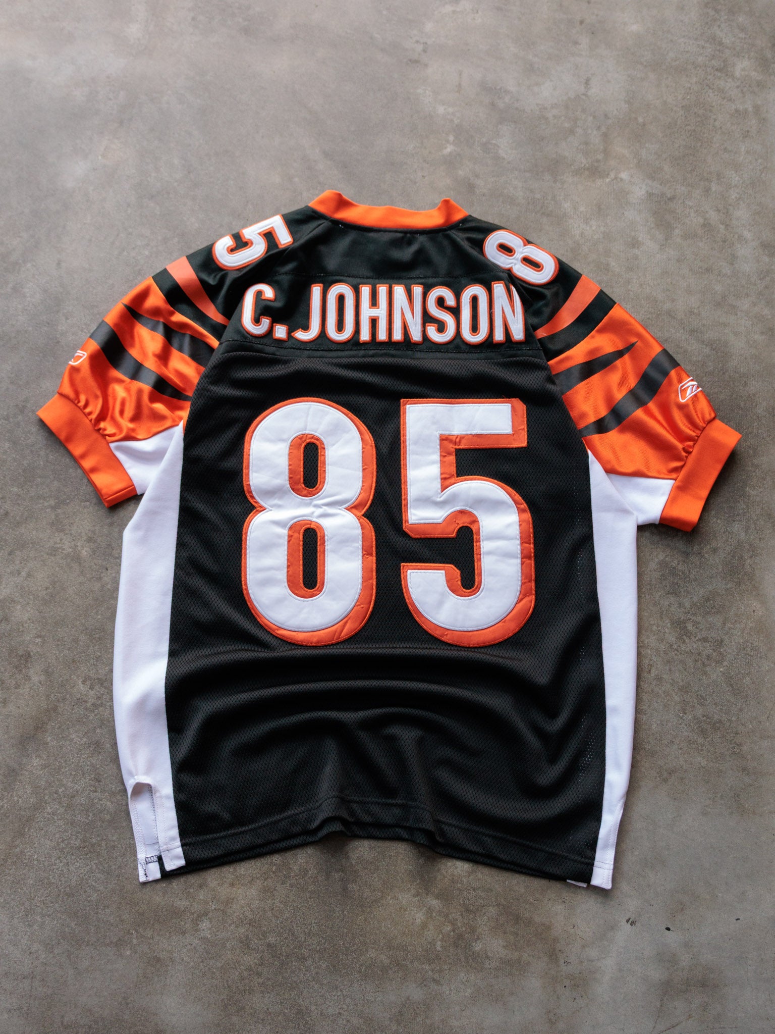 Vintage 00s Black Reebok Cincinnati Bengals C. Johnson Jersey (L)