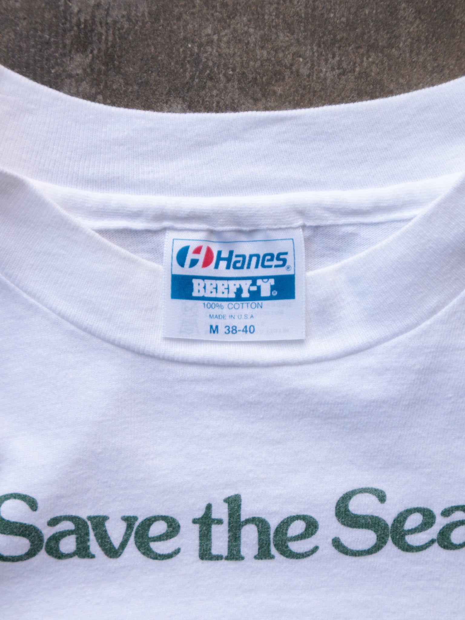 Vintage 90s White Greenpeace Save the Seals Tee (M)