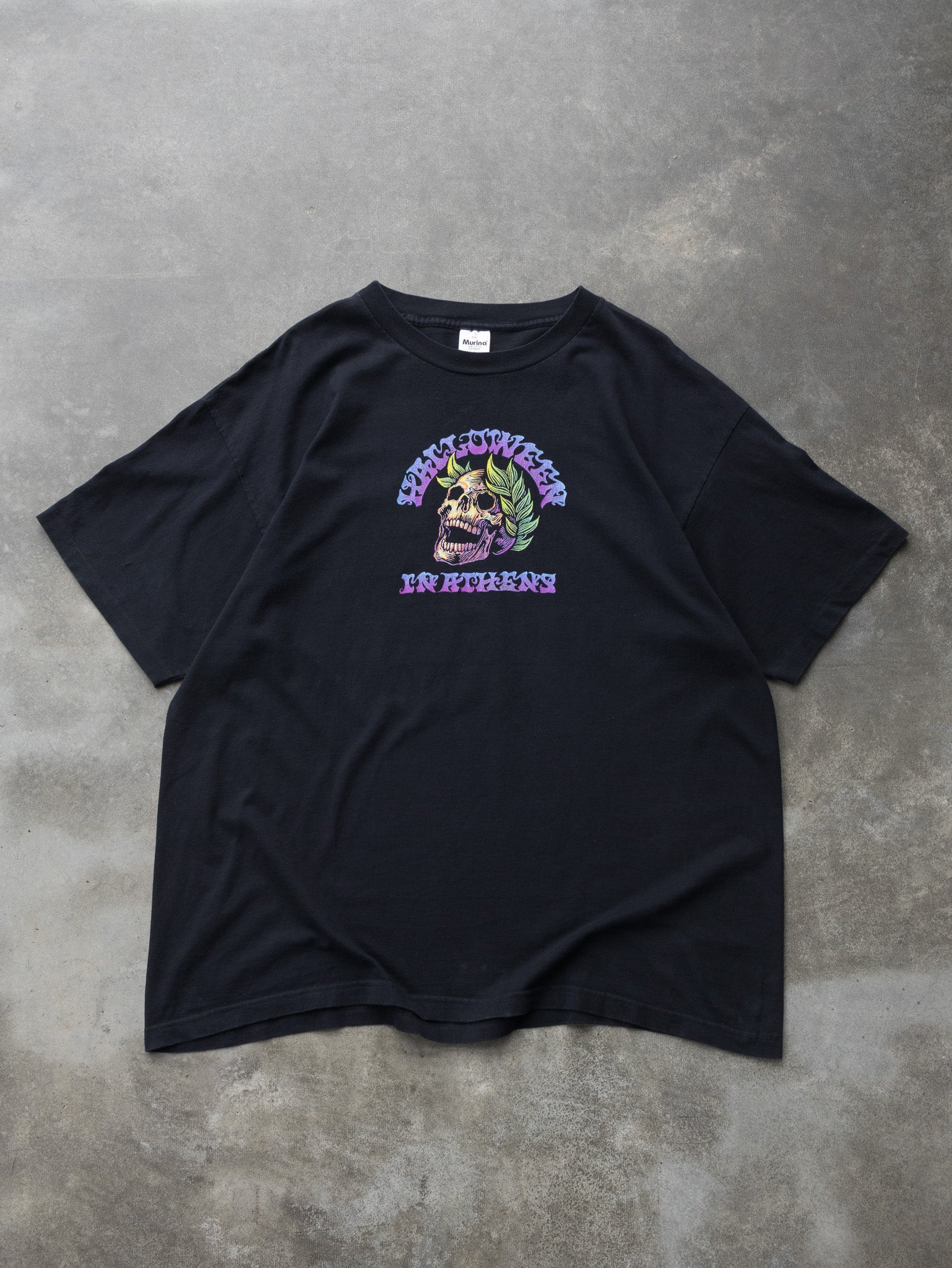 Vintage 1998 Halloween in Athens Skull Tee (2XL)