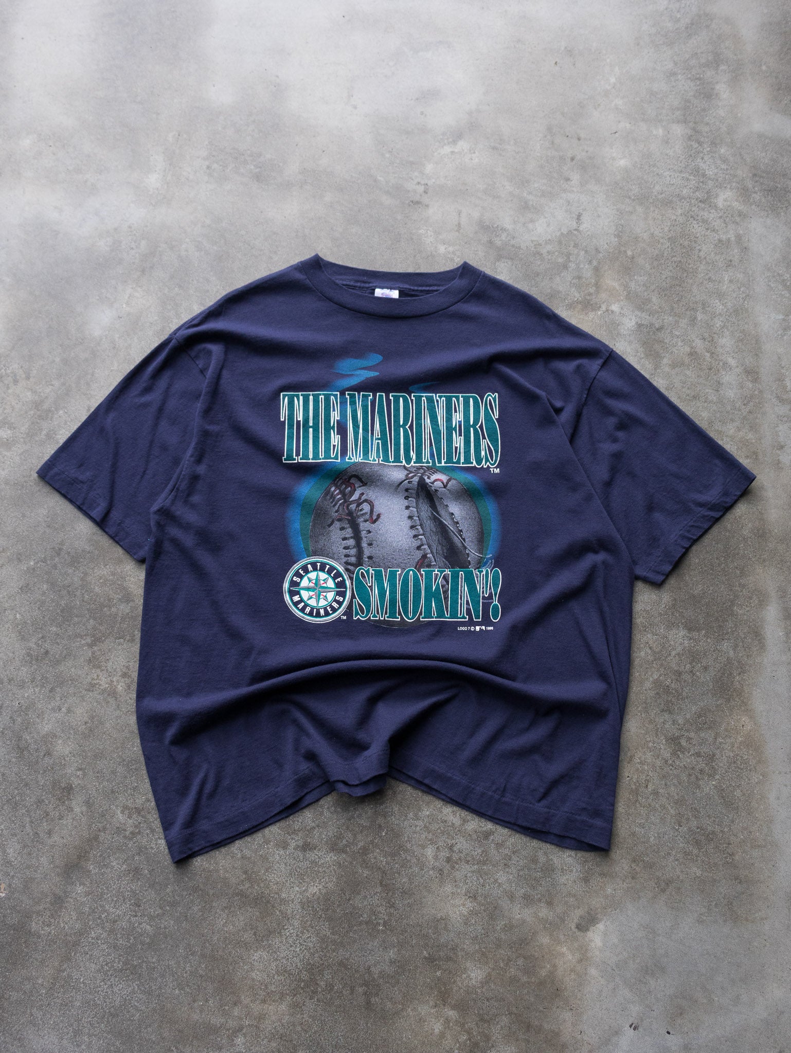 Vintage 1996 Navy Seattle Mariners Tee (2XL)