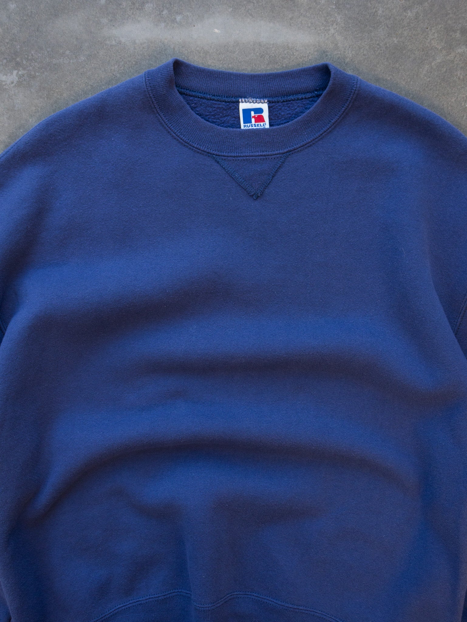 Vintage 90s Russell Athletic Navy Sweatshirt (M)