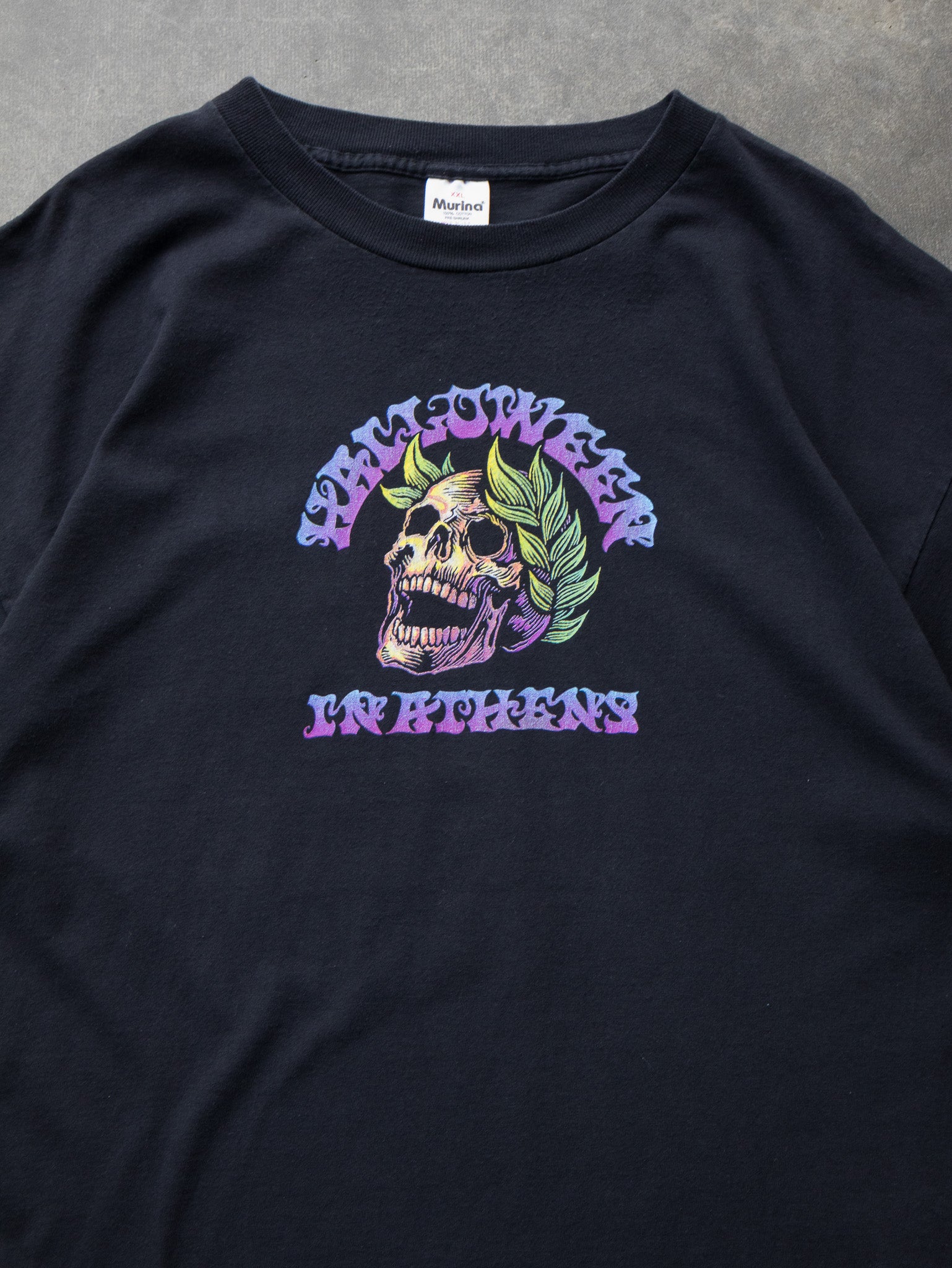 Vintage 1998 Halloween in Athens Skull Tee (2XL)