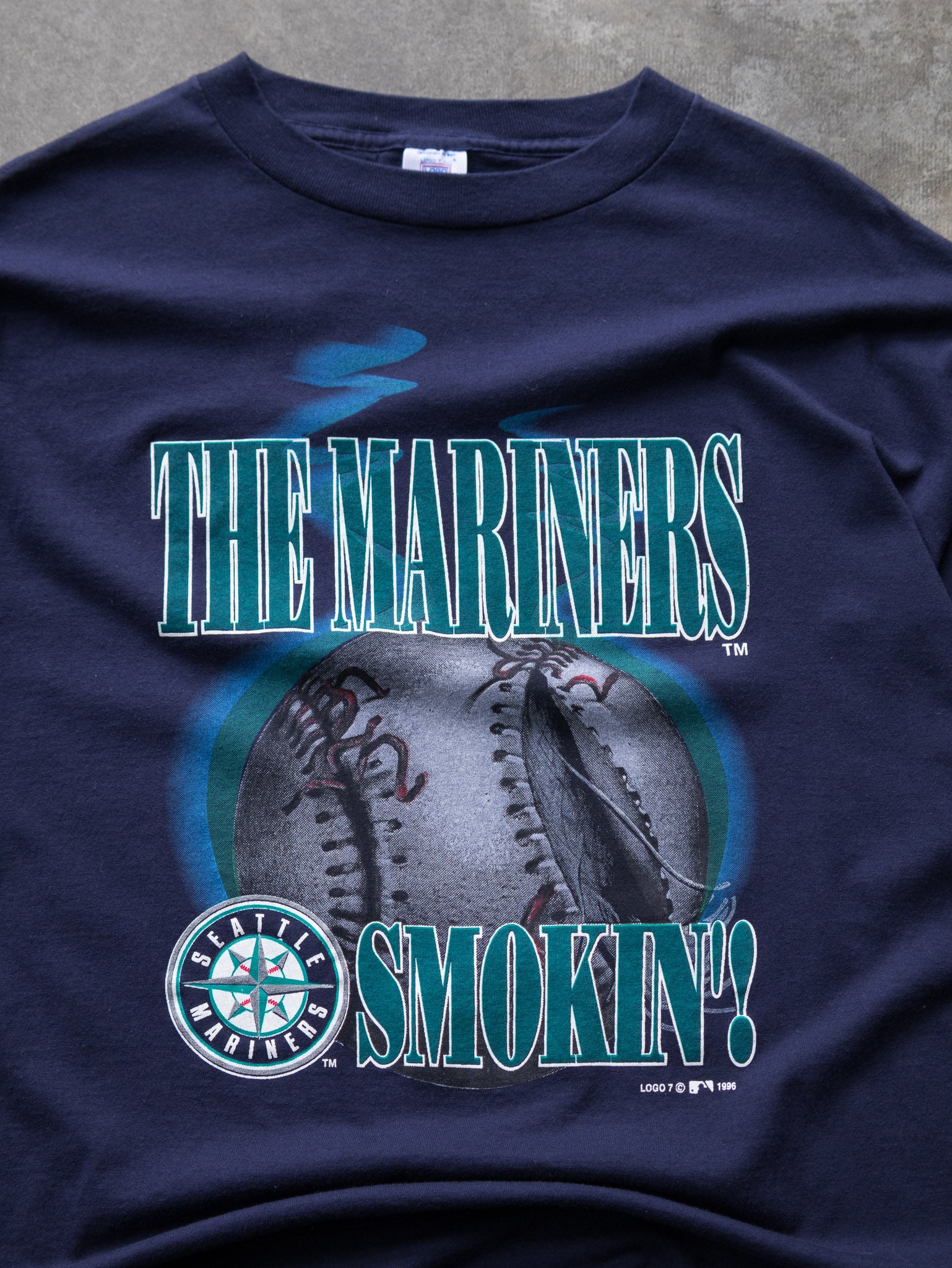 Vintage 1996 Navy Seattle Mariners Tee (2XL)