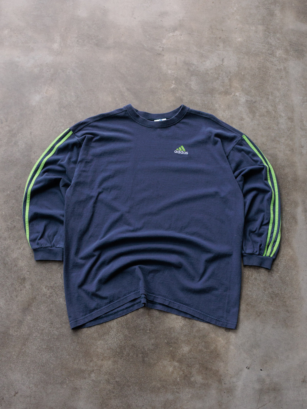 Vintage 90s Navy Adidas Long Sleeve Tee (XL)