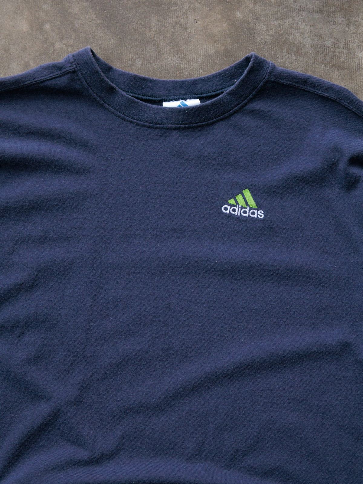 Vintage 90s Navy Adidas Long Sleeve Tee (XL)