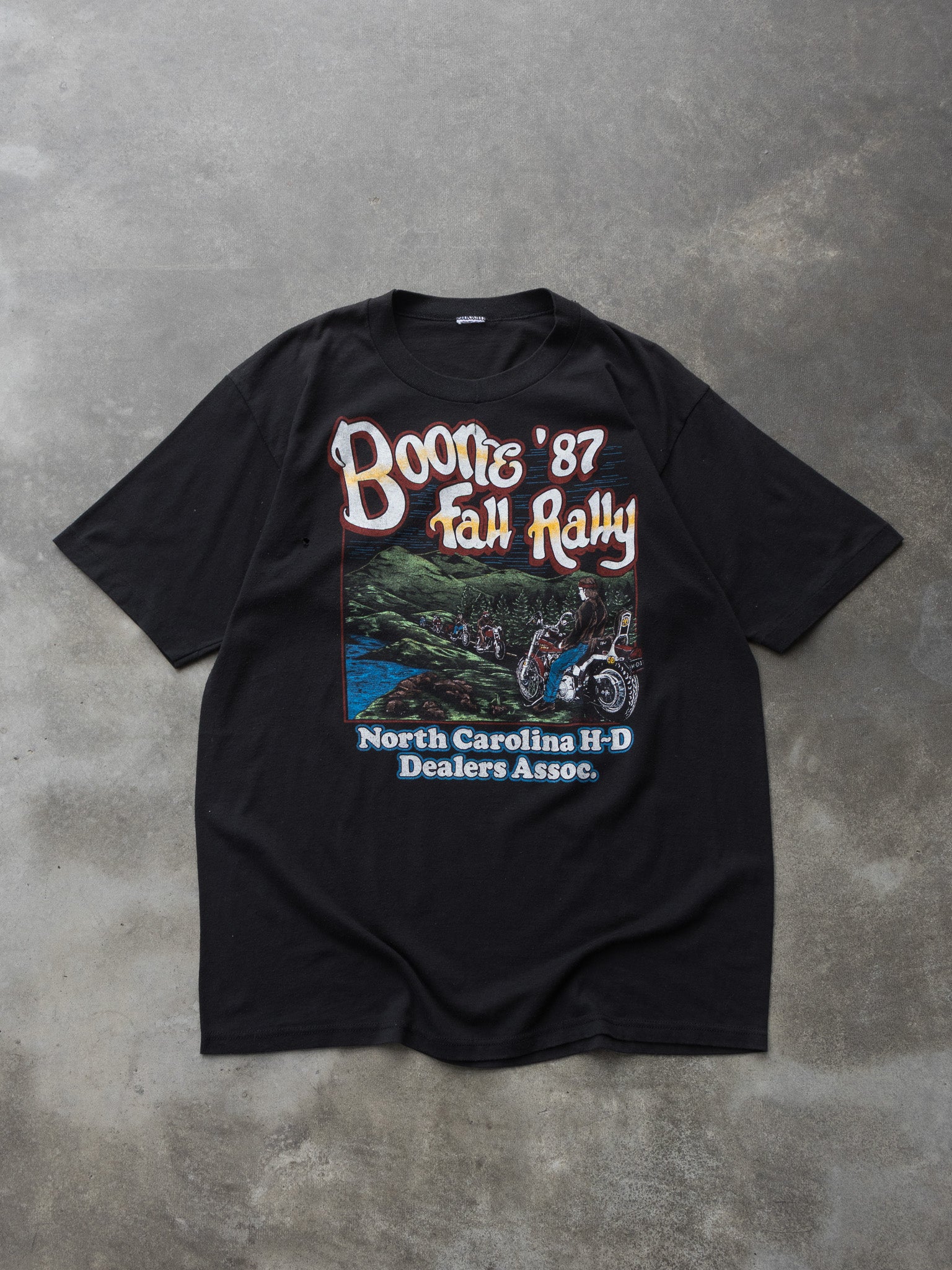 Vintage 1987 Boone Fall Rally Harley-Davidson Tee (L)