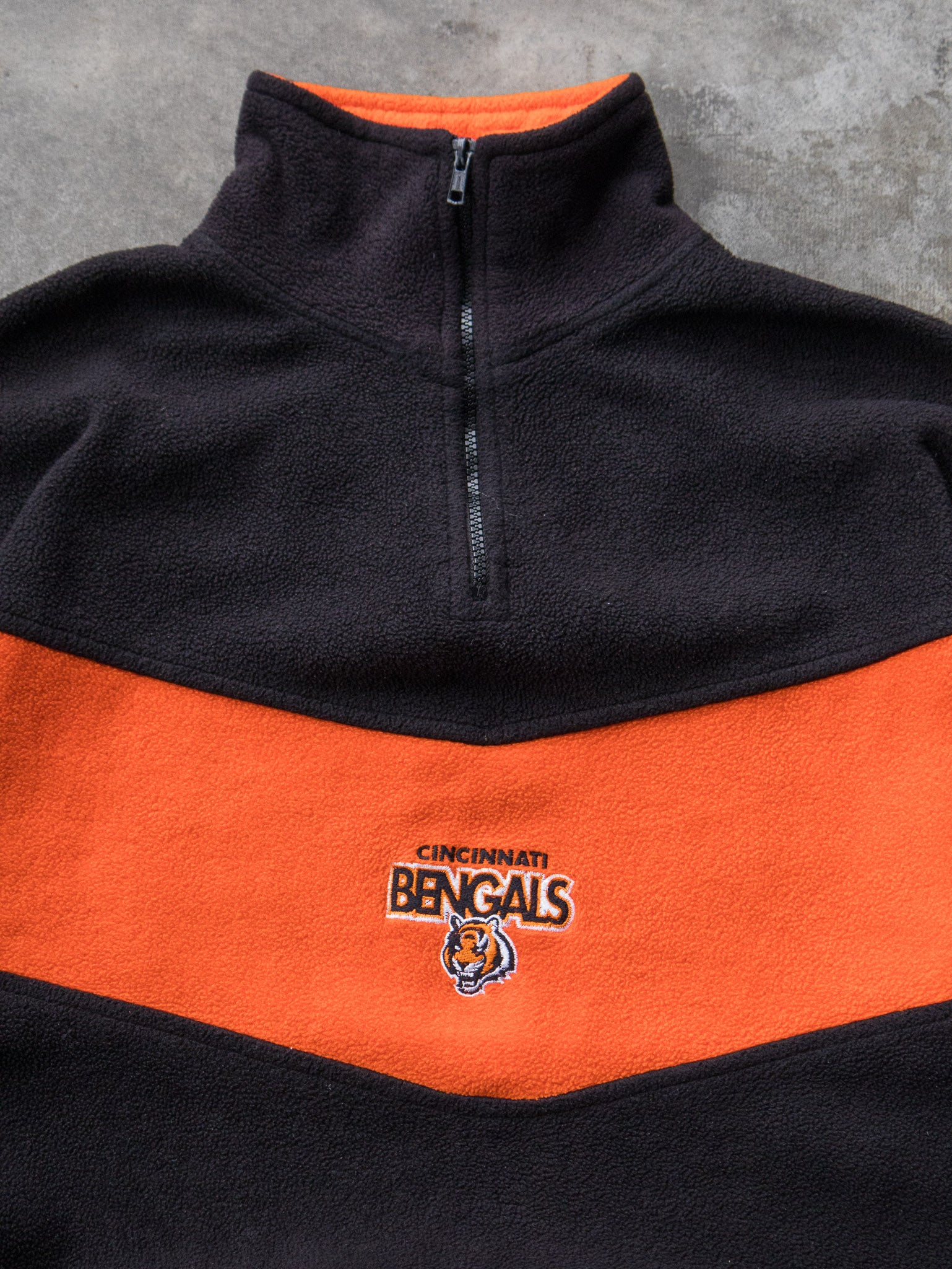 Vintage 1999 Cincinnati Bengals Quarter Zip Fleece Sweatshirt (XL)