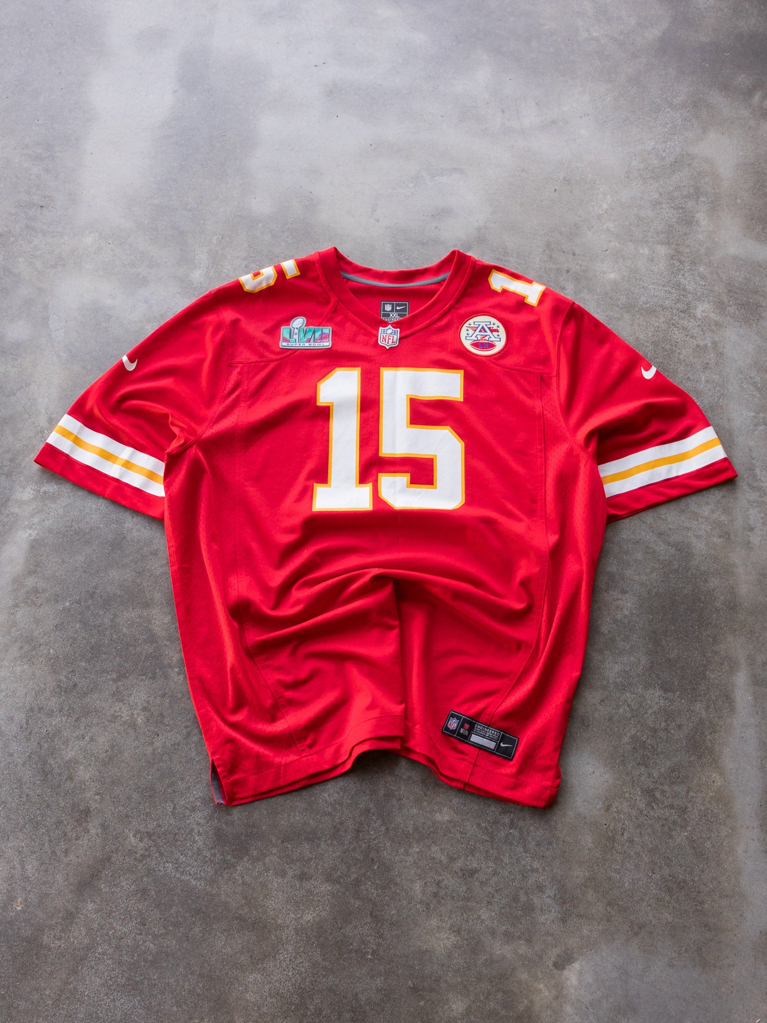 Red Nike Kansas City Chiefs Mahomes Super Bowl NFL Jersey (2XL)