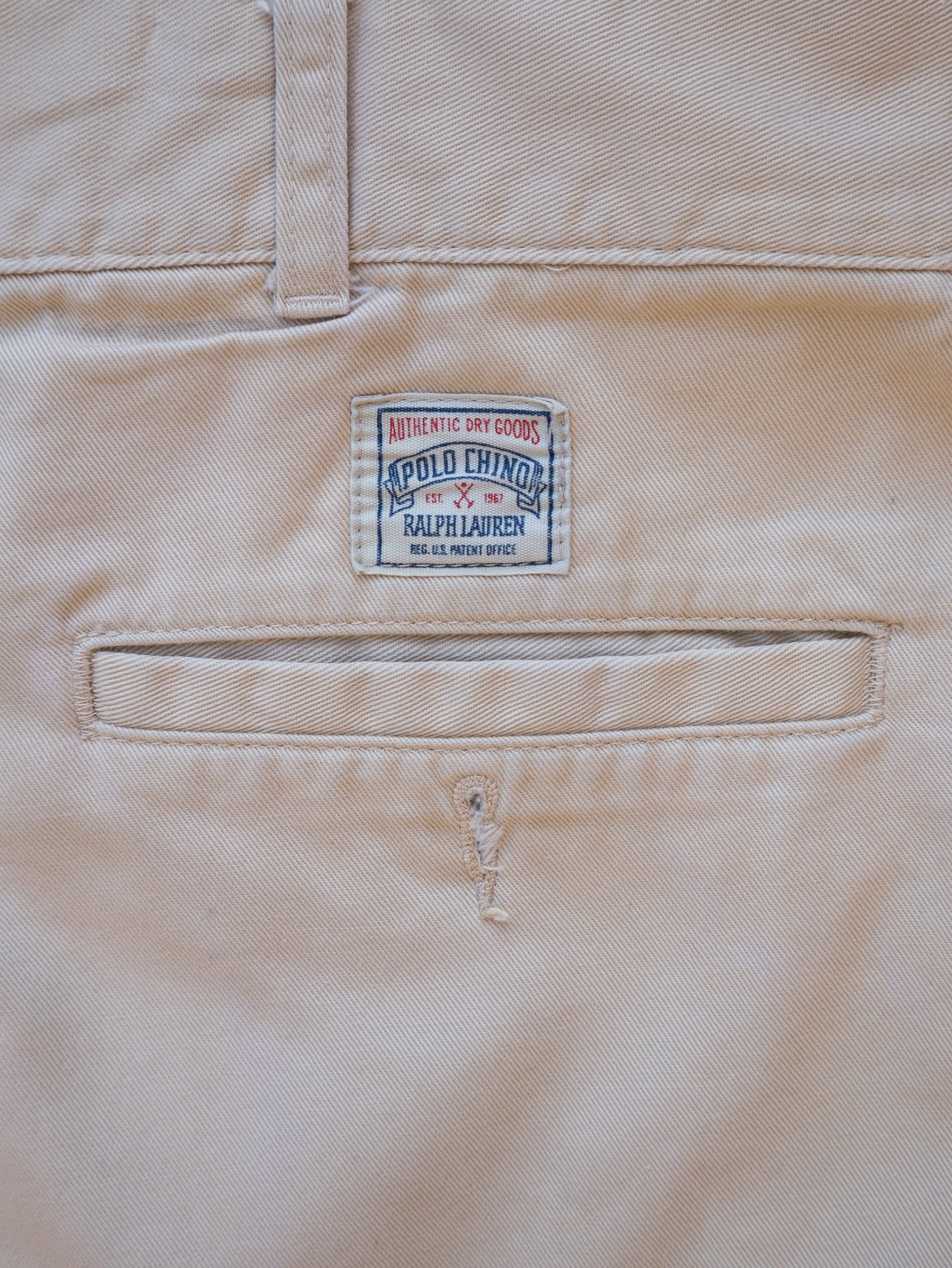 Vintage Beige Polo Ralph Lauren Cargo Shorts (W36)