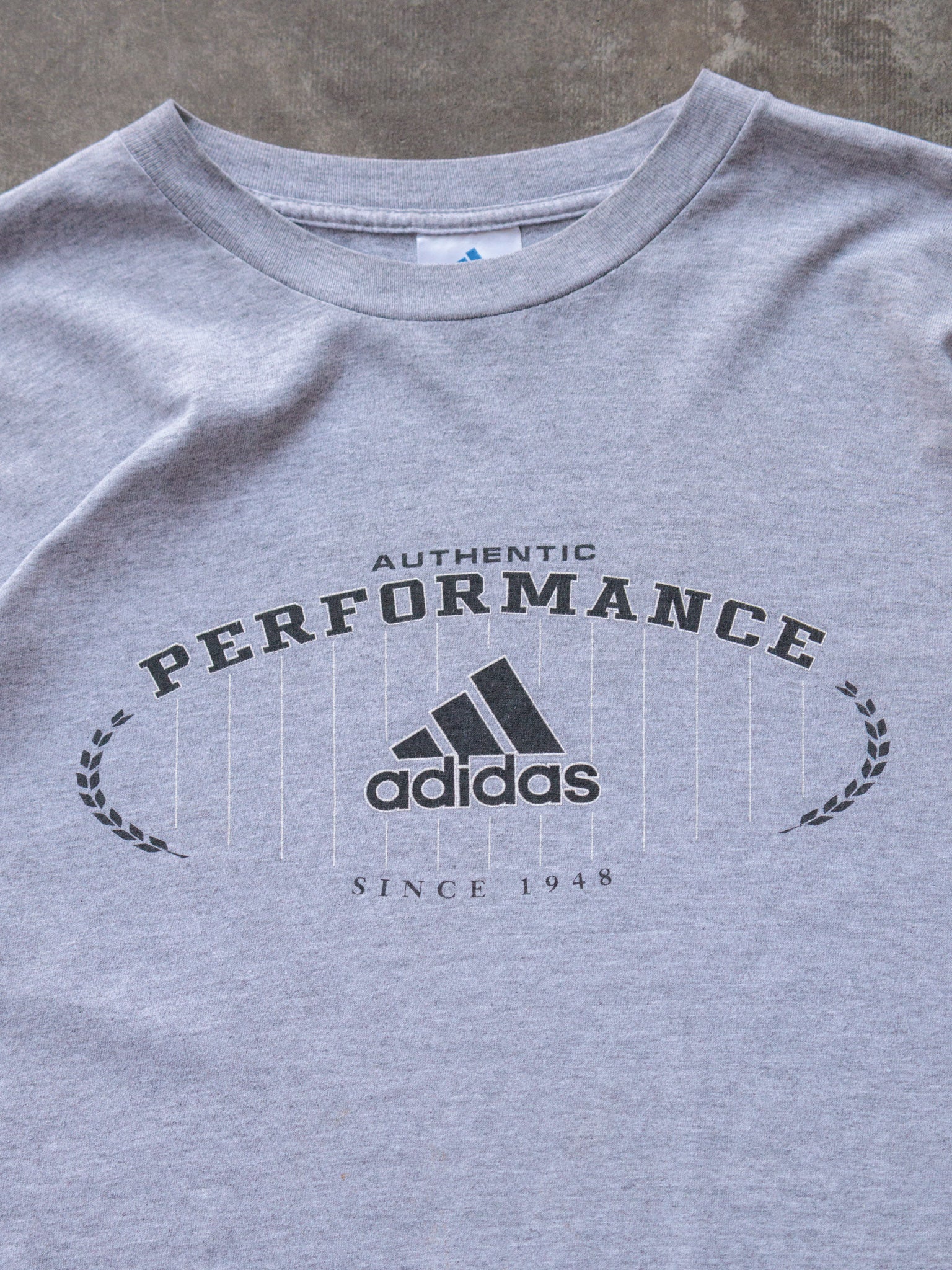 Vintage 90s Grey Adidas Performance Tee (XL)