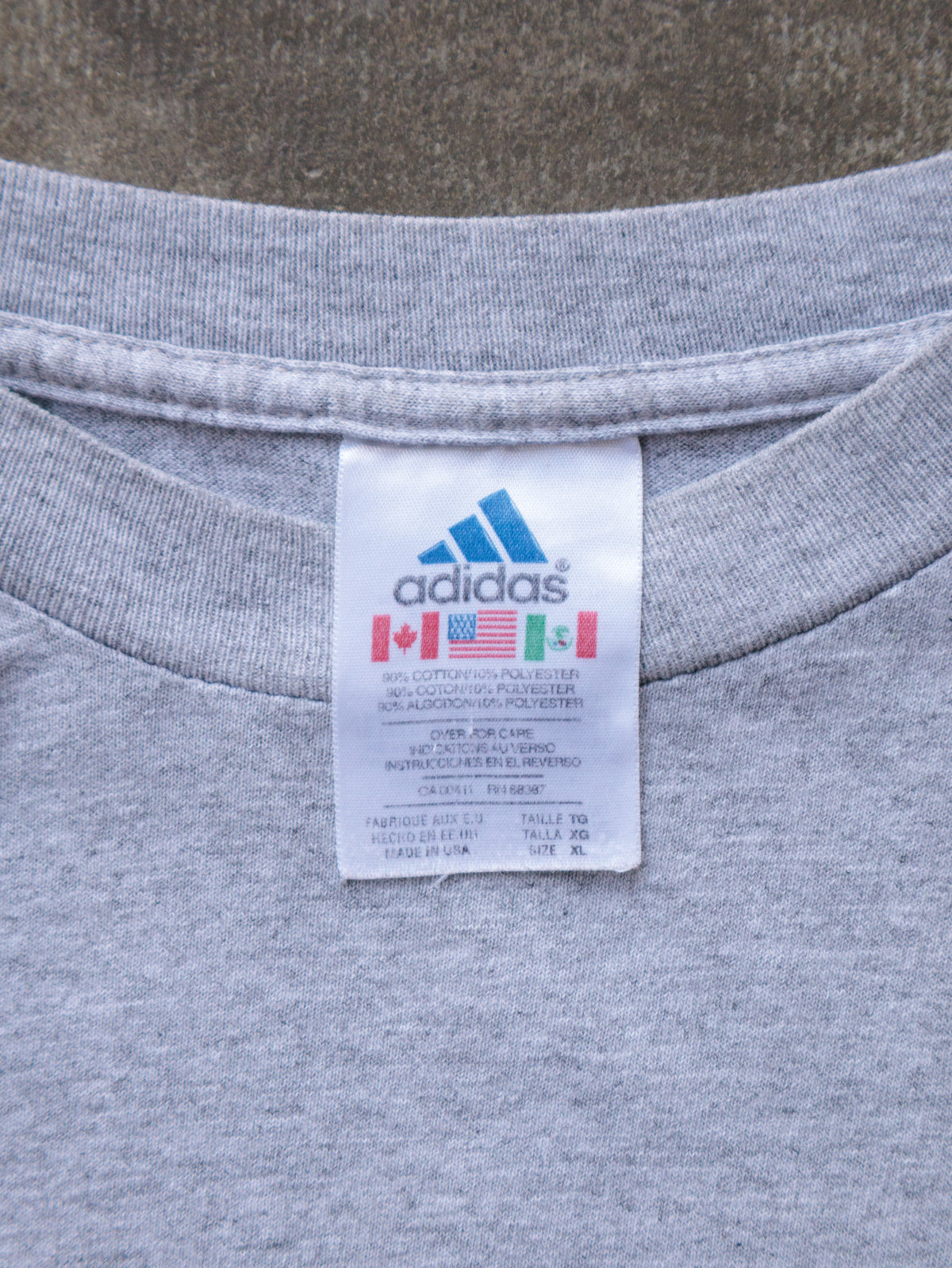 Vintage 90s Grey Adidas Performance Tee (XL)