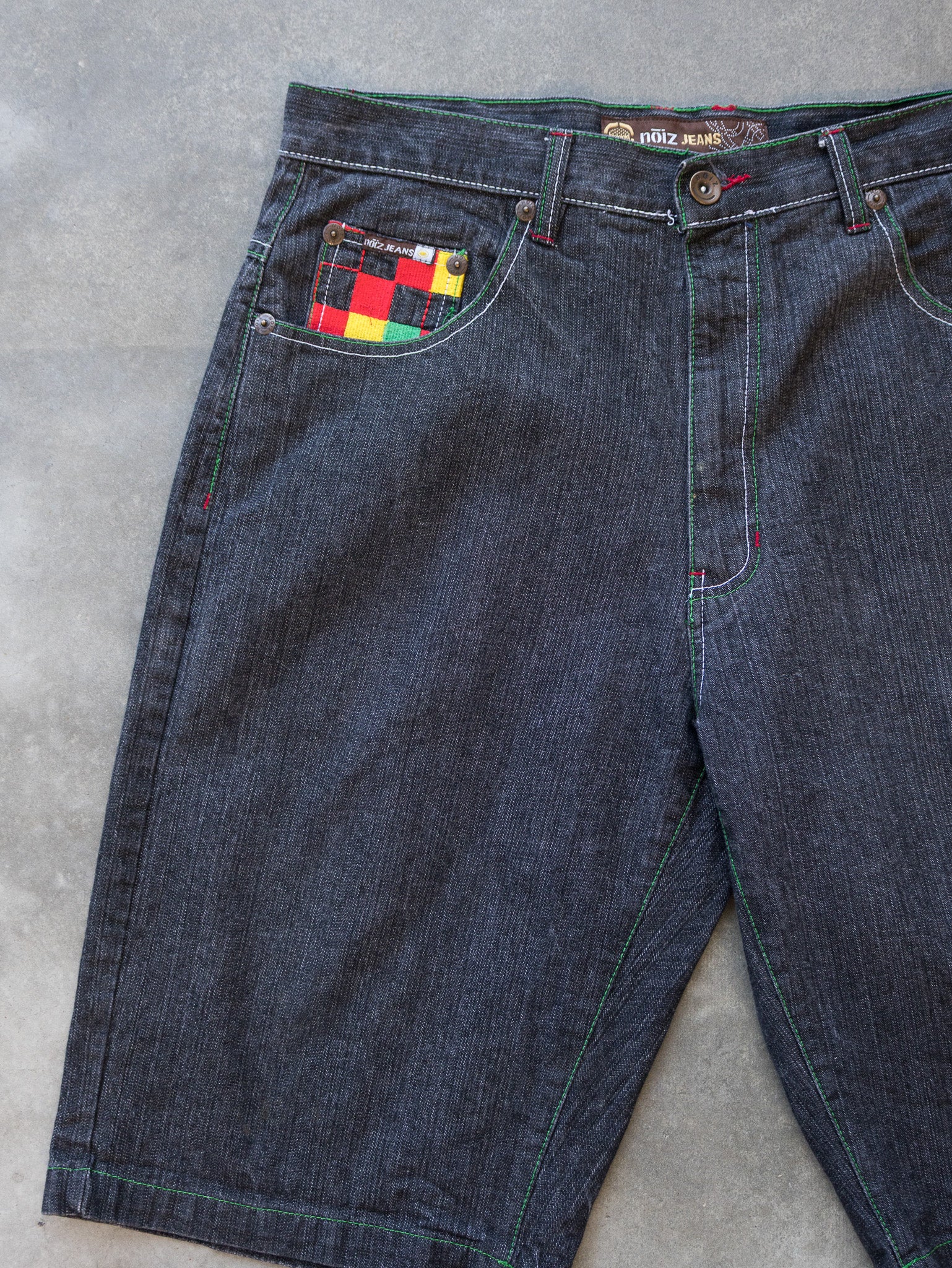 Vintage Noiz Jeans Patchwork Denim Jorts (W38)