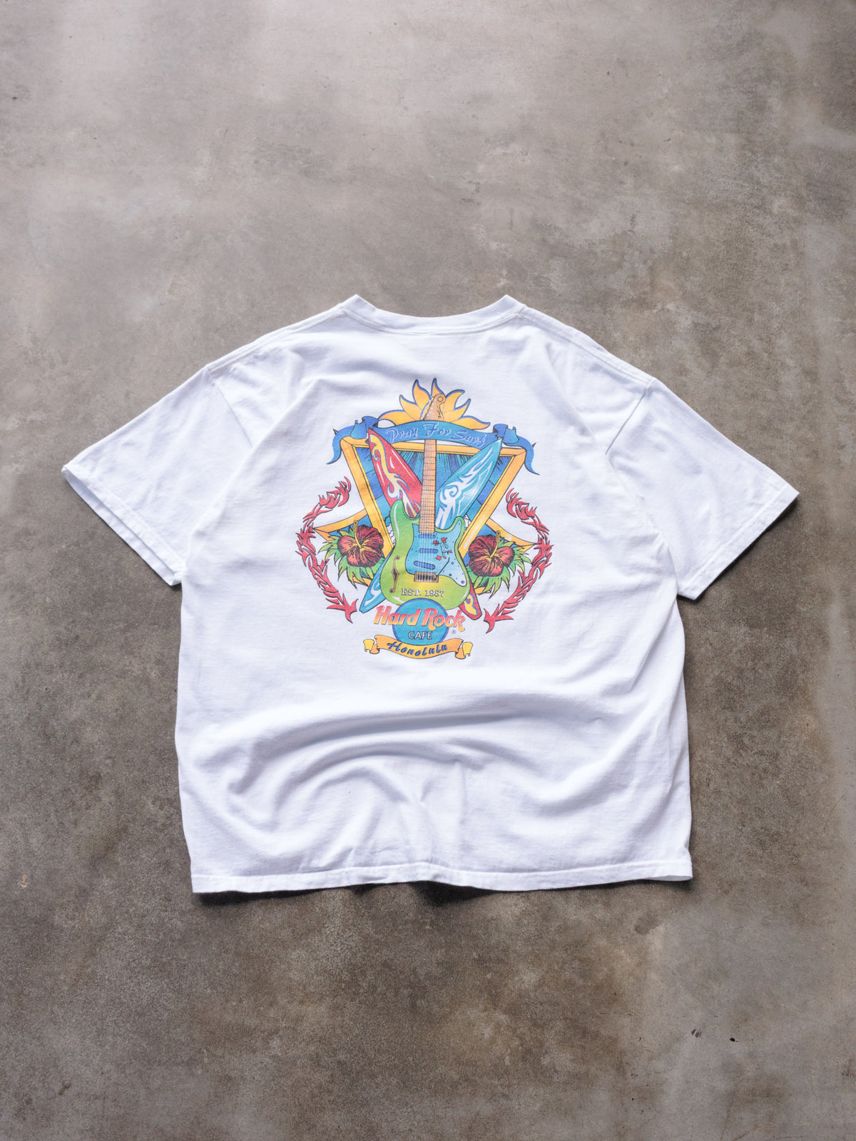 Vintage 90s White Hard Rock Cafe Honolulu Tee (XL)